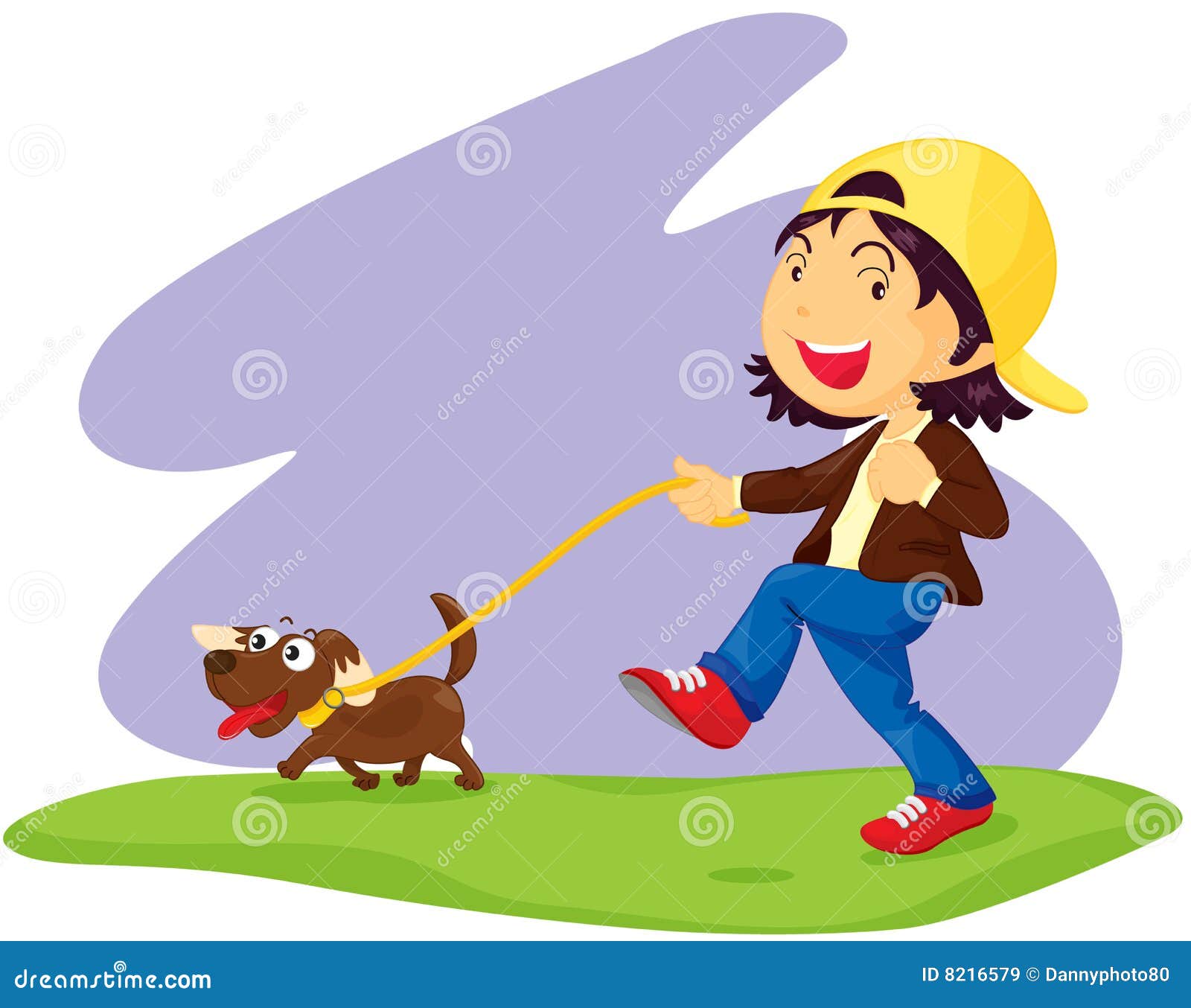 clipart girl walking dog - photo #33