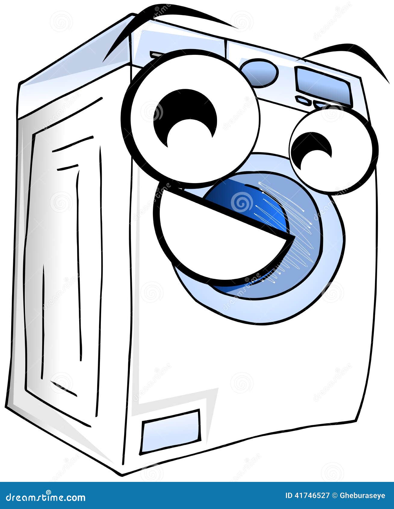 Washing Machine Cartoon Illustration Isolated Stock Illustration