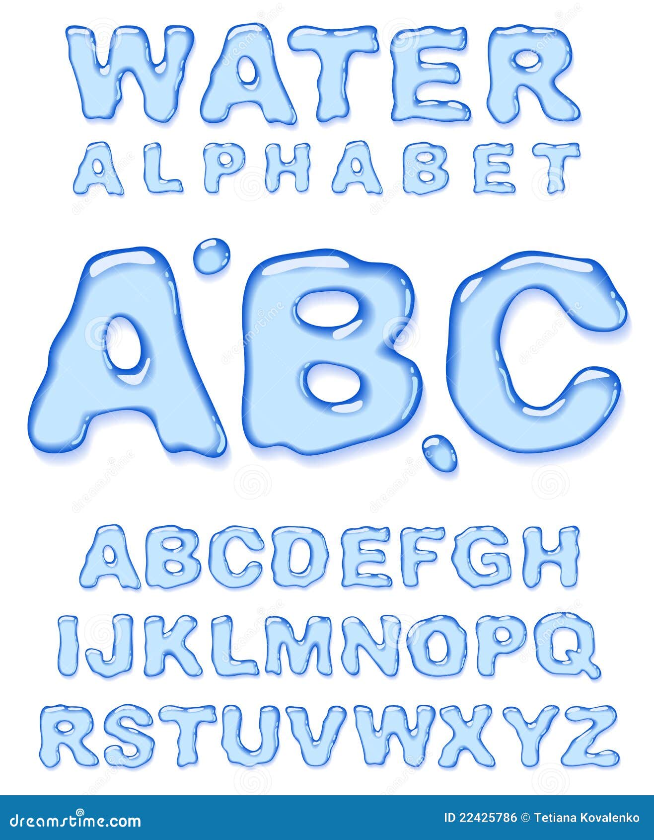 Water Alphabet. Royalty Free Stock Image - Image: 22425786