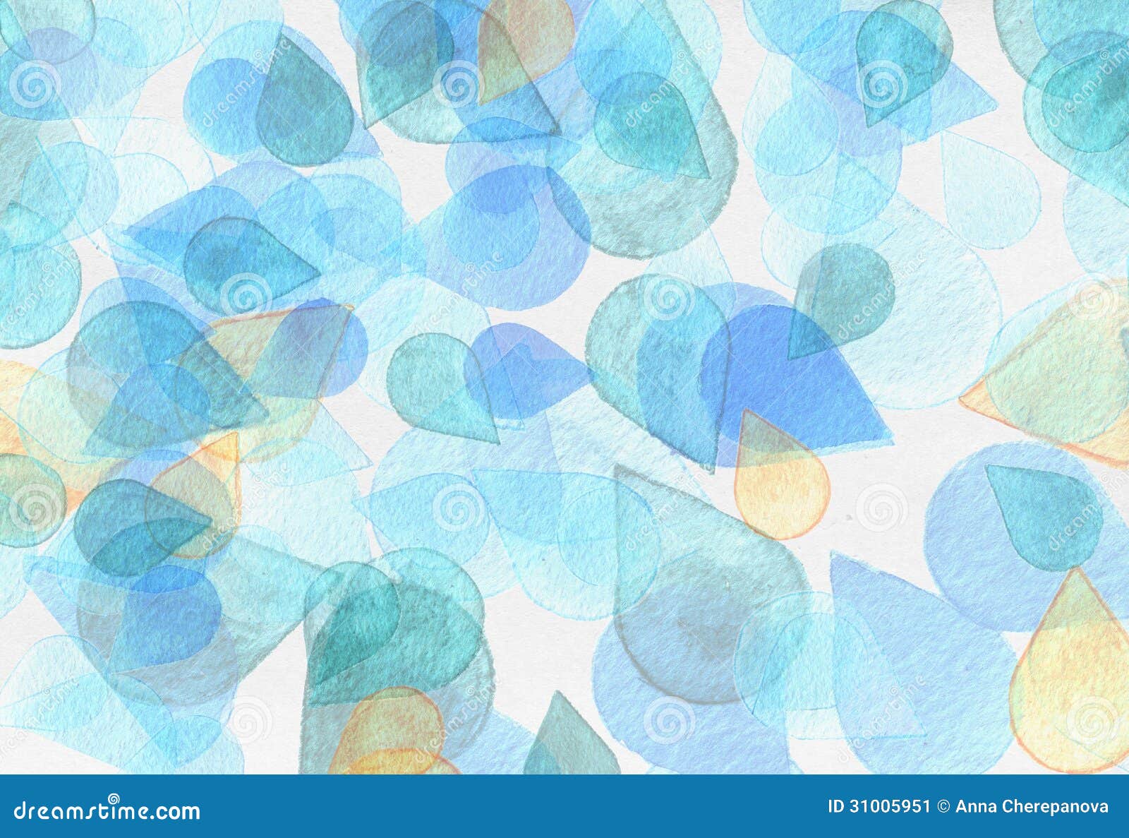 Watercolor background with drops pattern in light shades.