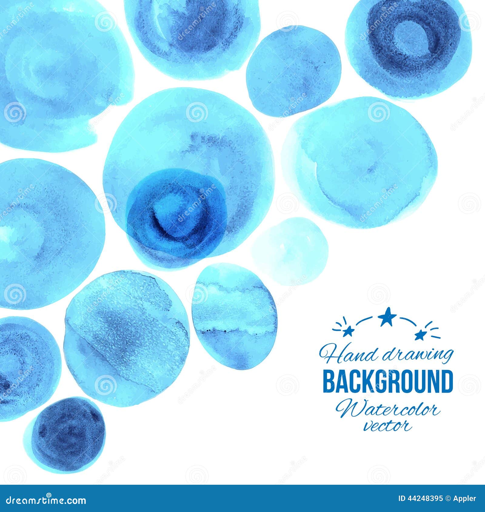 watercolor blu circles corner background stock vector christmas blackboard
