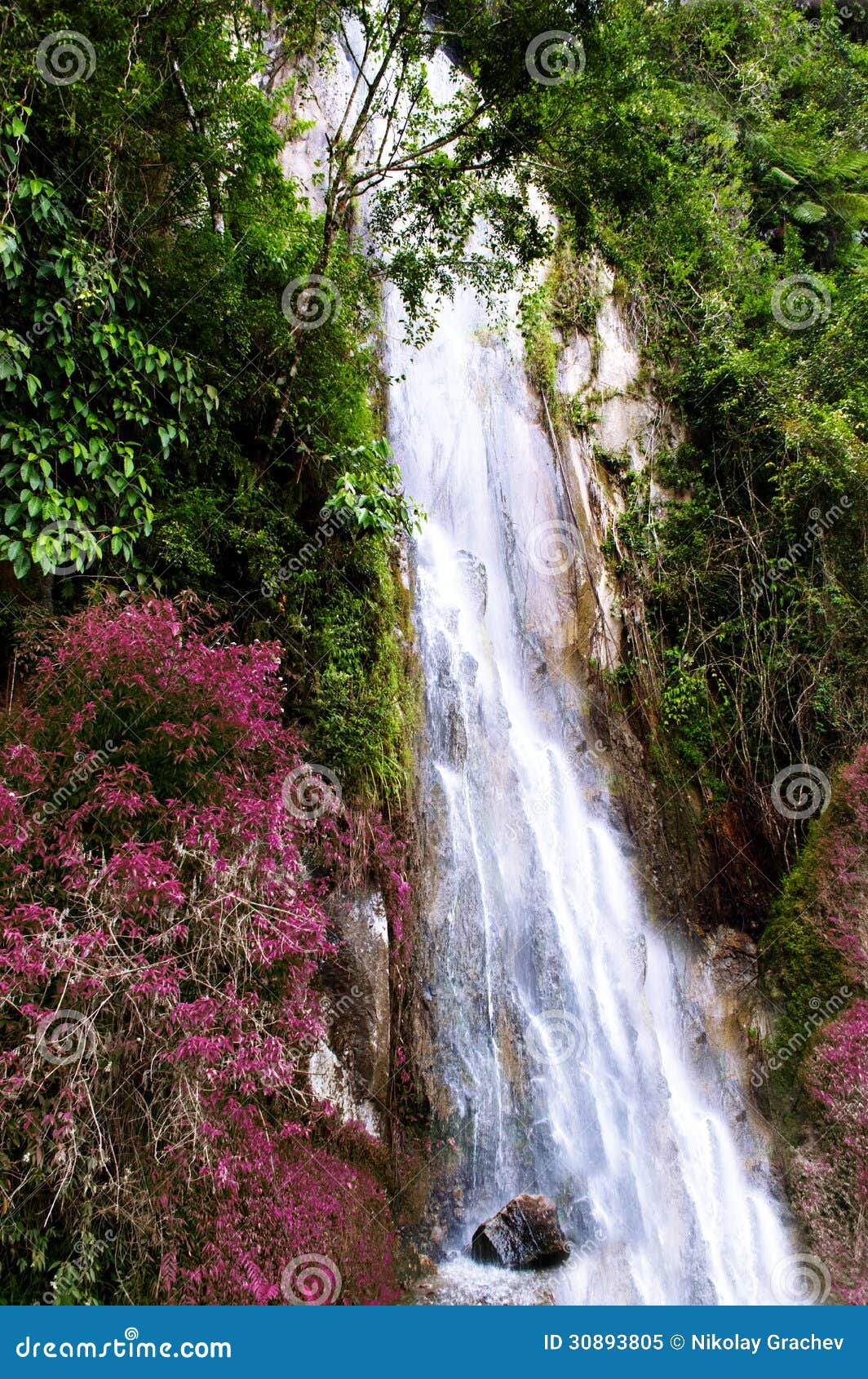 Download this Waterfall Near Tomok Village Samosir Island Lake Toba North Sumatra picture