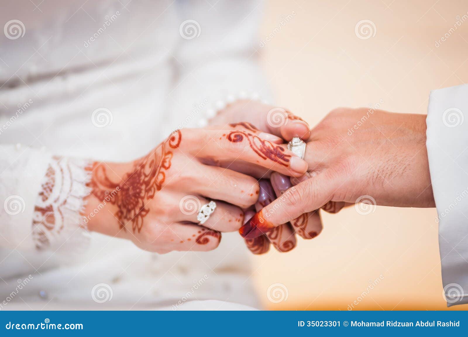 Groom wedding ring finger