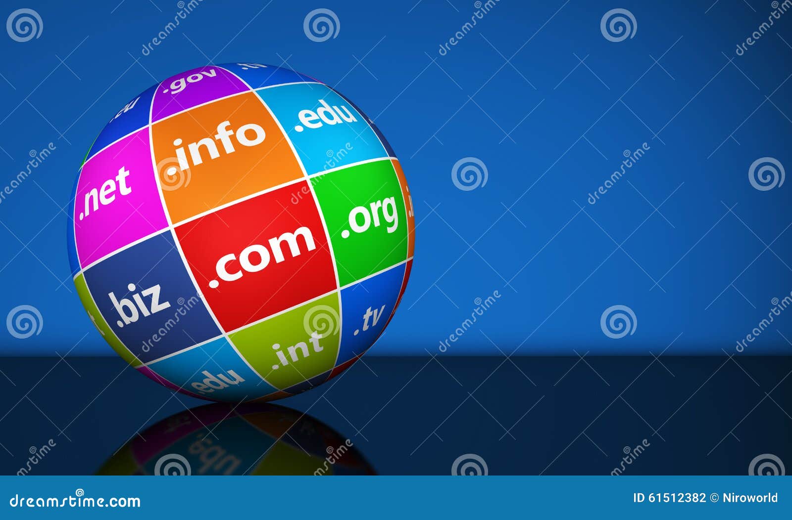 Website Domain Names Sign Globe Stock Illustration  Image: 61512382