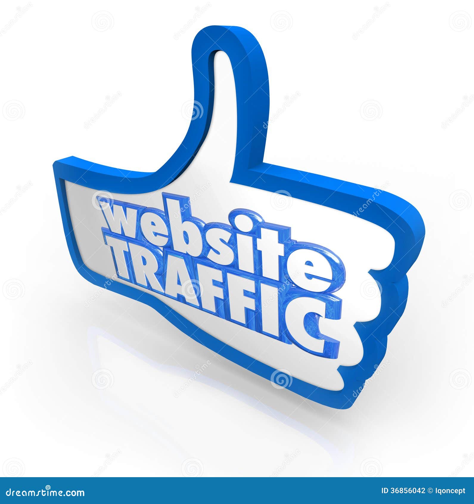 Website Traffic Thumb Up Increase Visitors Online Reputation Stock ...
