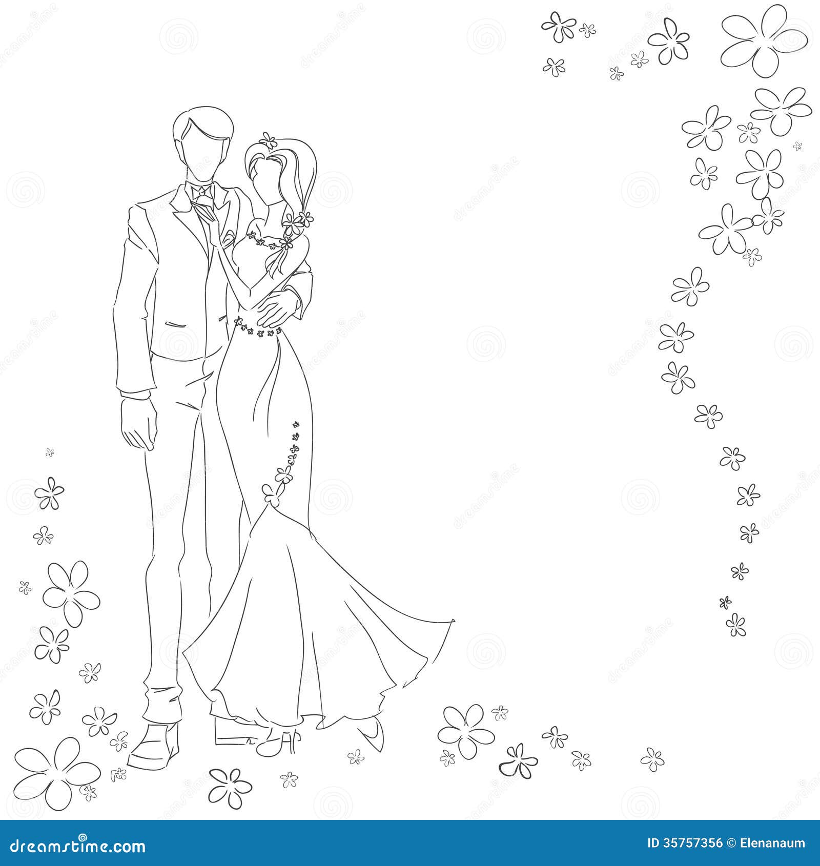 Wedding Couple Monochrome Royalty Free Stock Image - Image ...