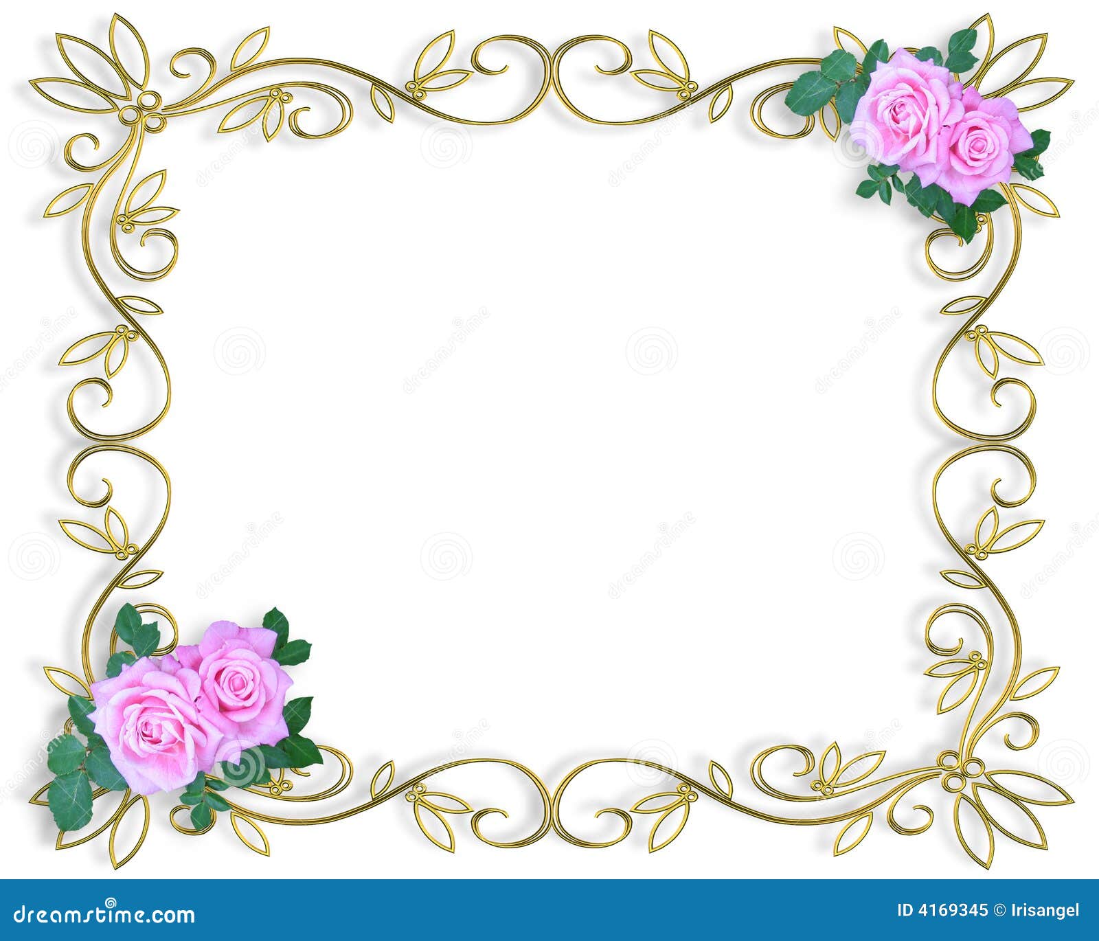 Pink Rose Clip Art Border