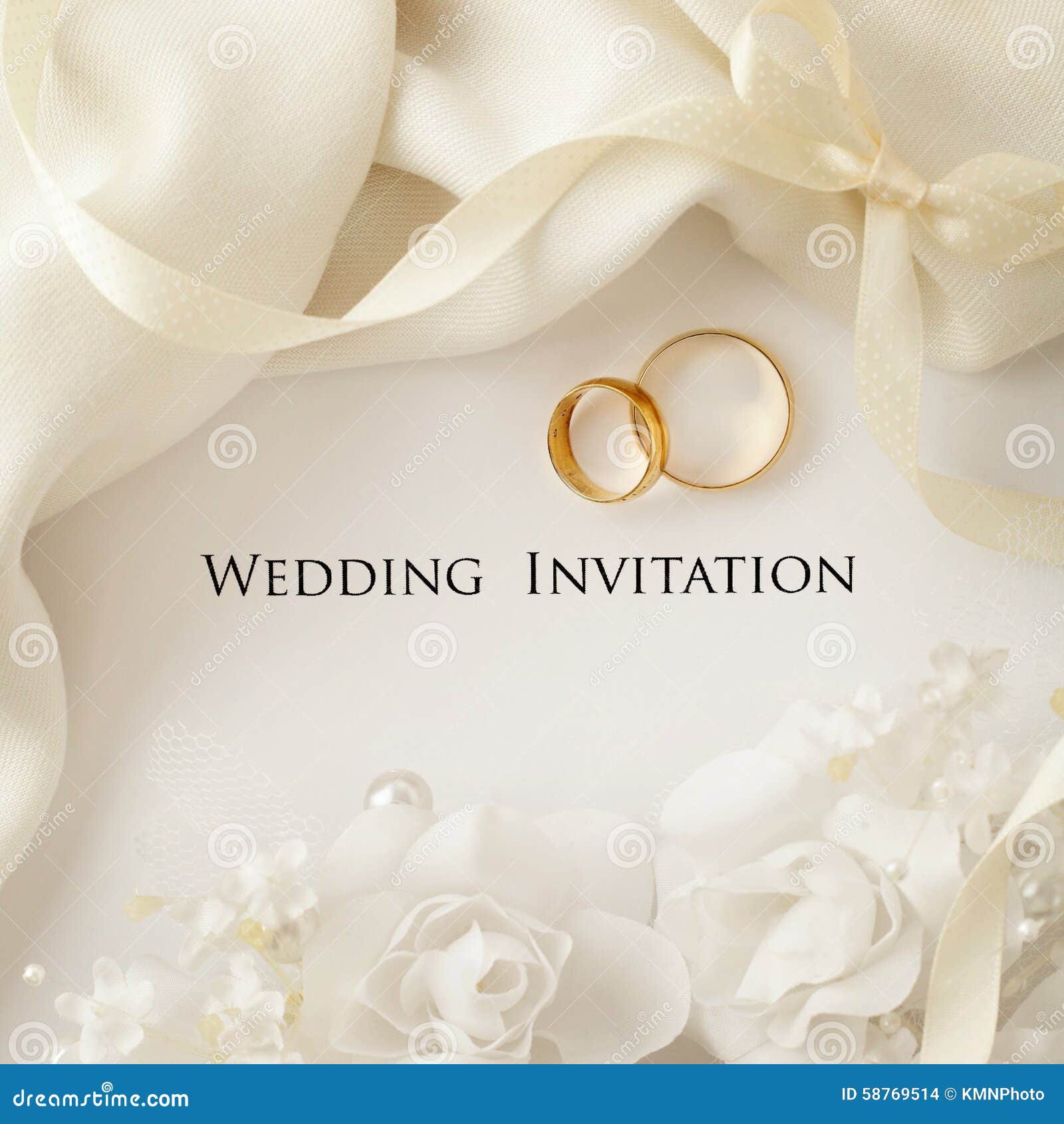 Two rings wedding invitations