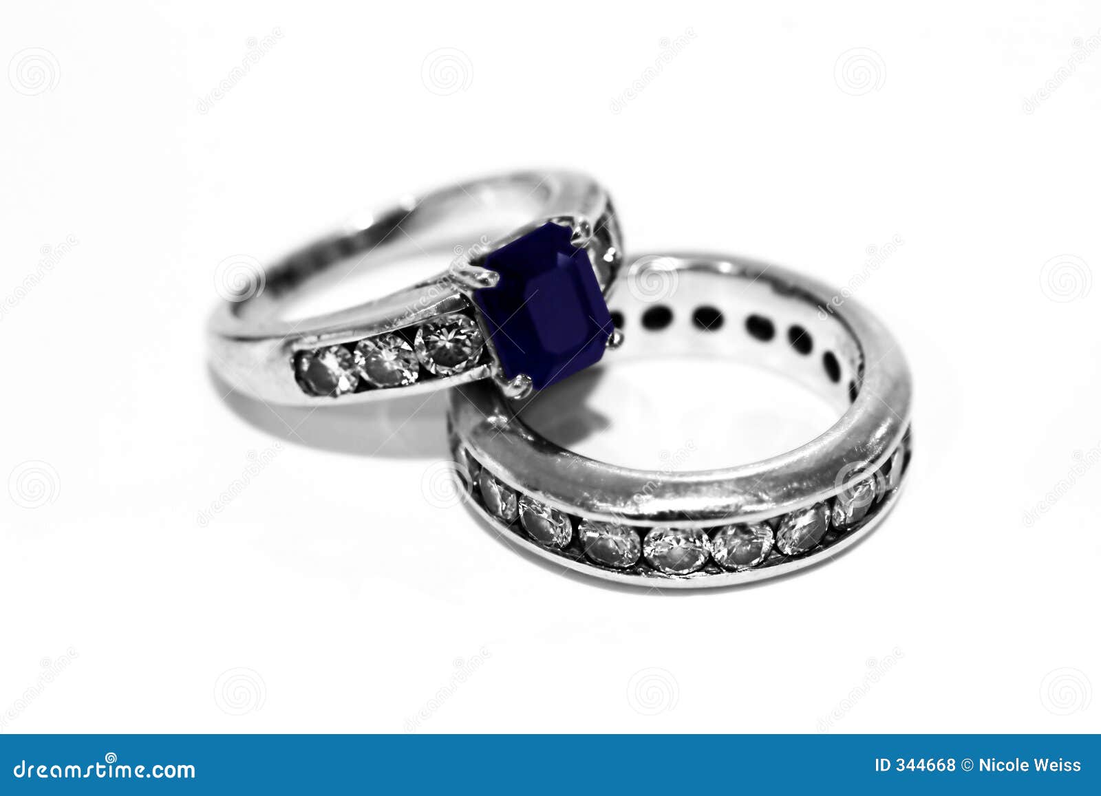 Wedding Rings with Diamonds and Sapphire. Wedding Rings with Diamonds and Sapphire.