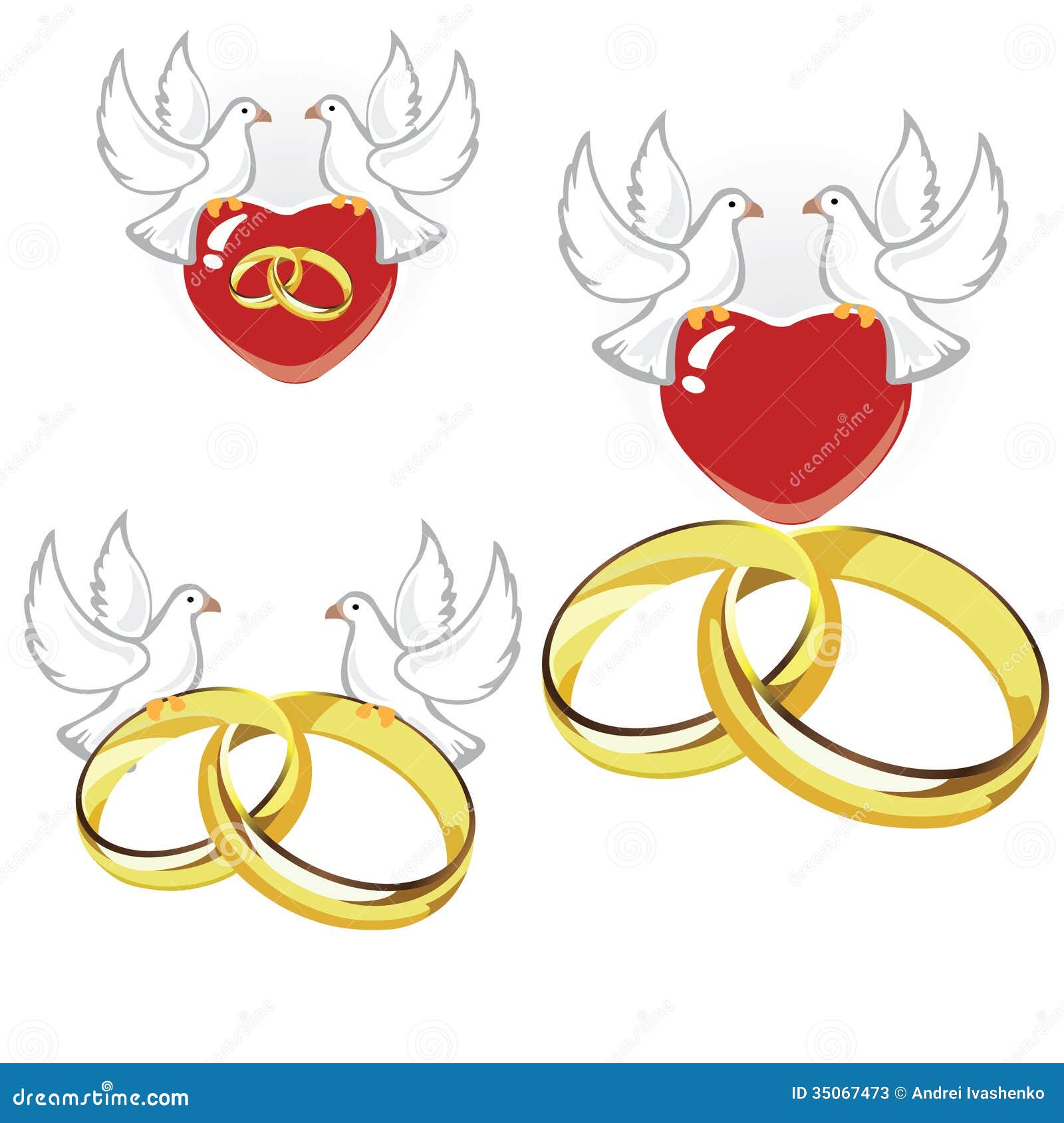 clipart wedding rings and doves - photo #31