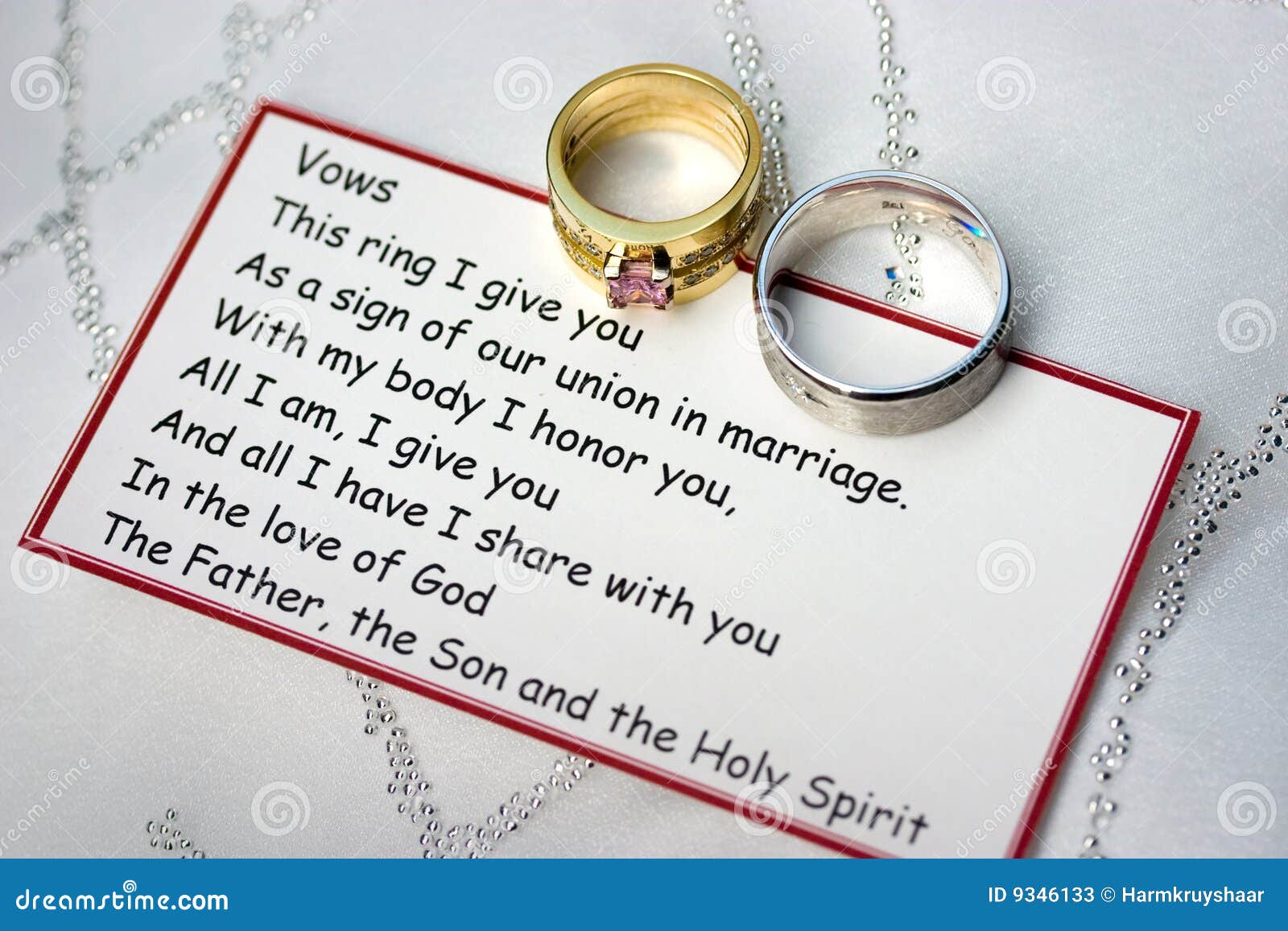 wedding vows and rings