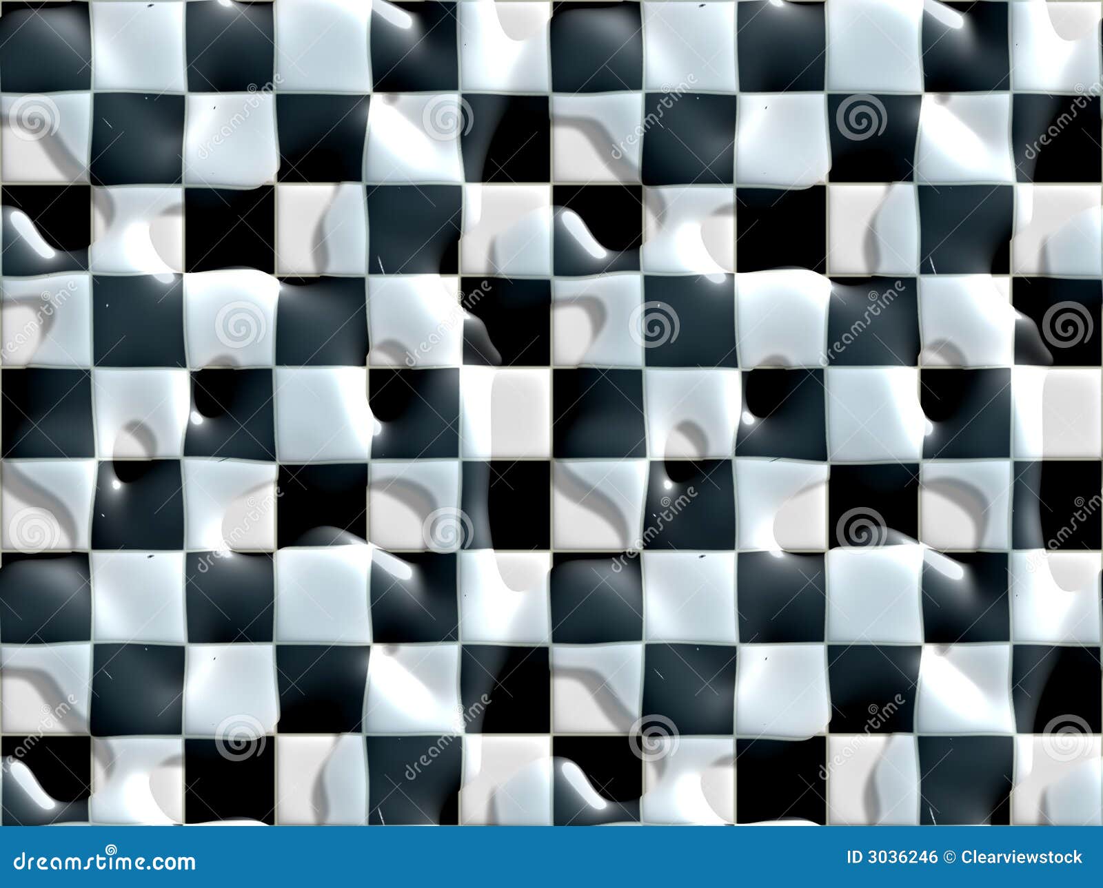Wet Floor Black White Tiles Royalty Free Stock Image - Image: 3036246