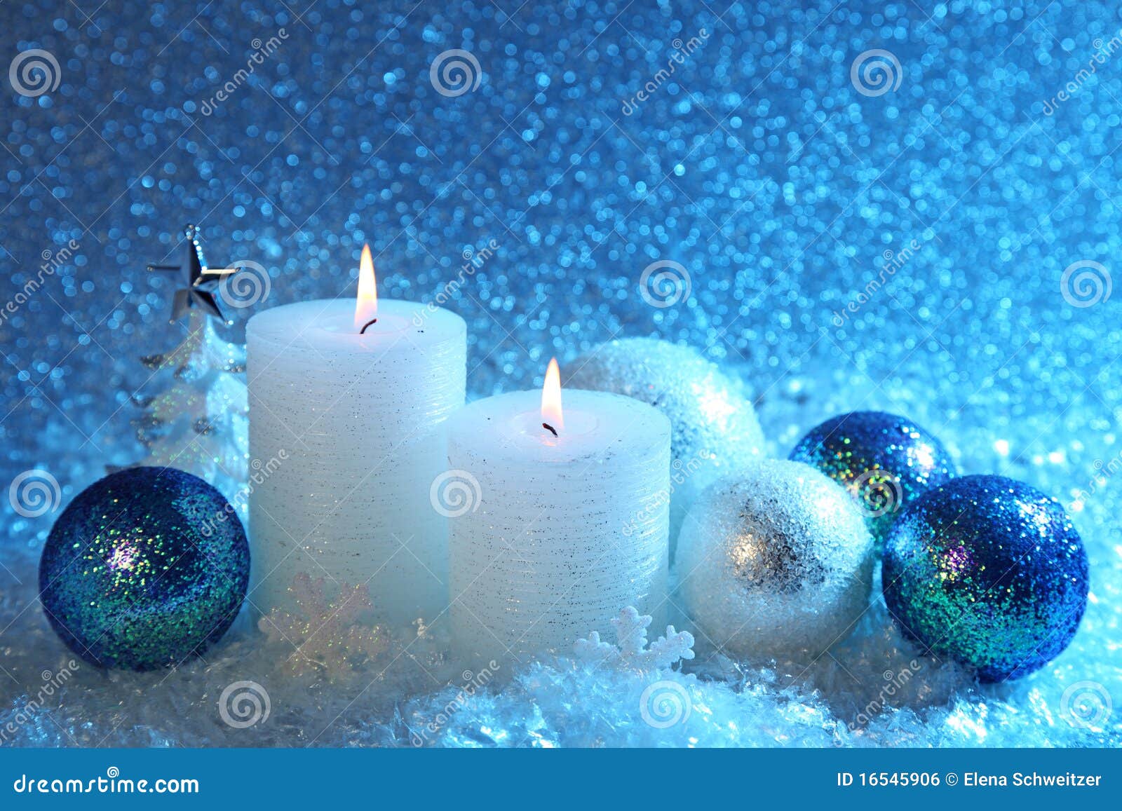 White And Blue Christmas Decoration Royalty Free Stock Image - Image ...