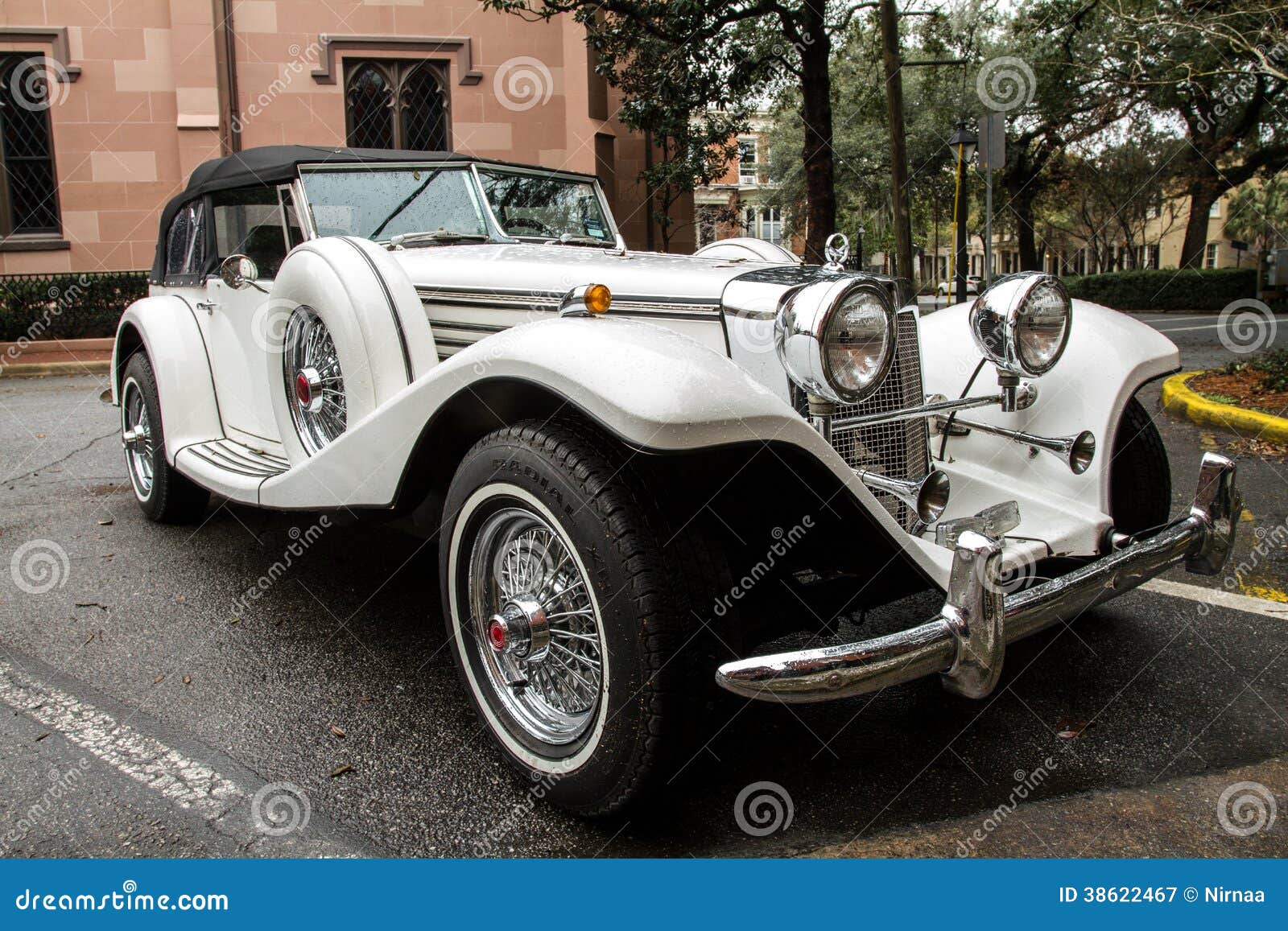 Antique classic luxury sports car.