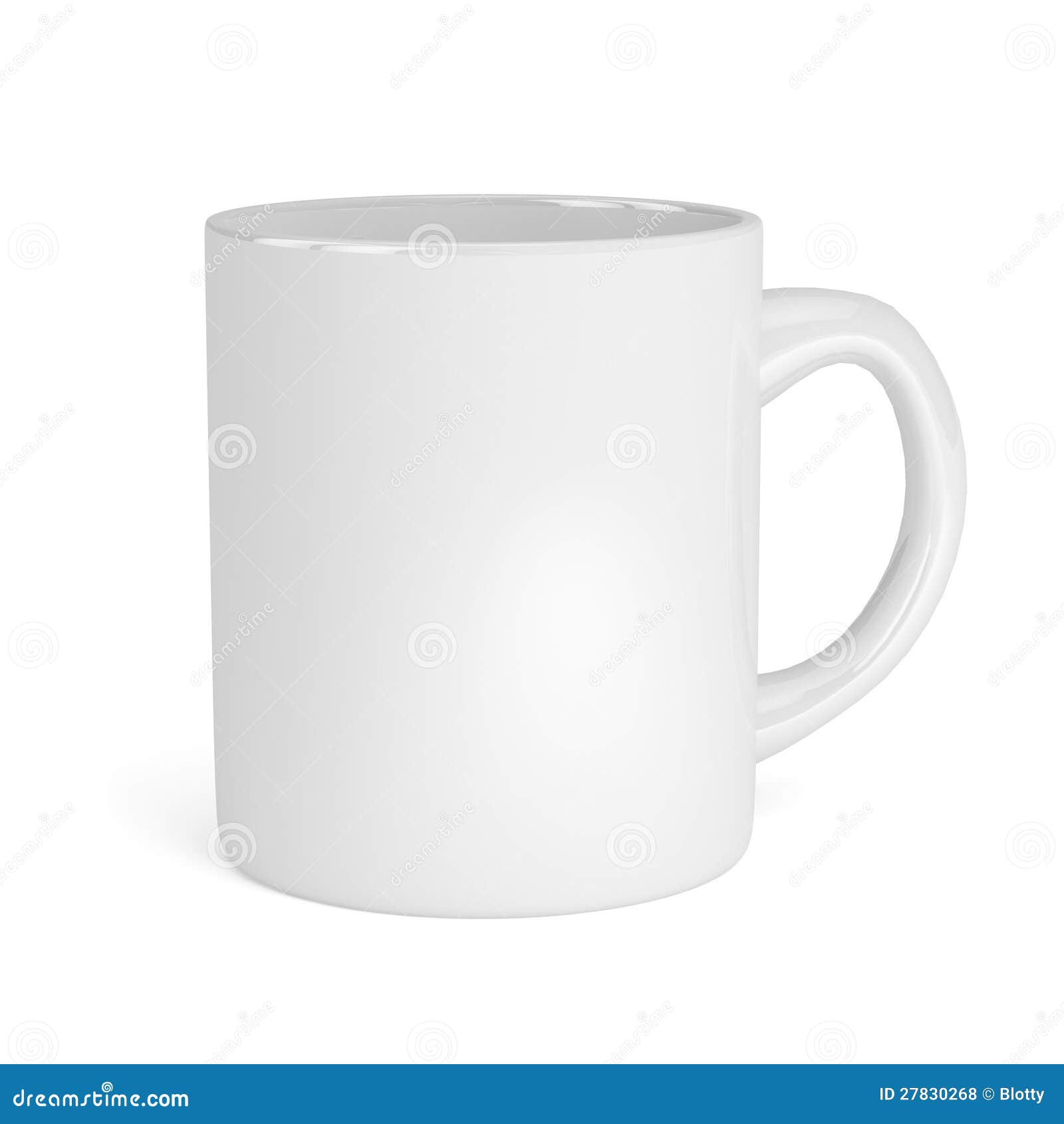 White Cup Isolated On White Background Royalty Free Stock Photos
