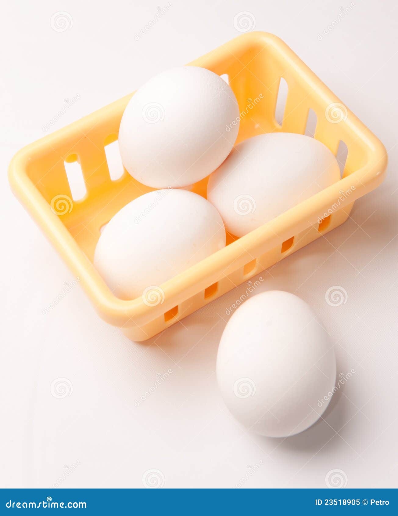White Eggs In Plastic Box Royalty Free Stock Photo Image 23518905