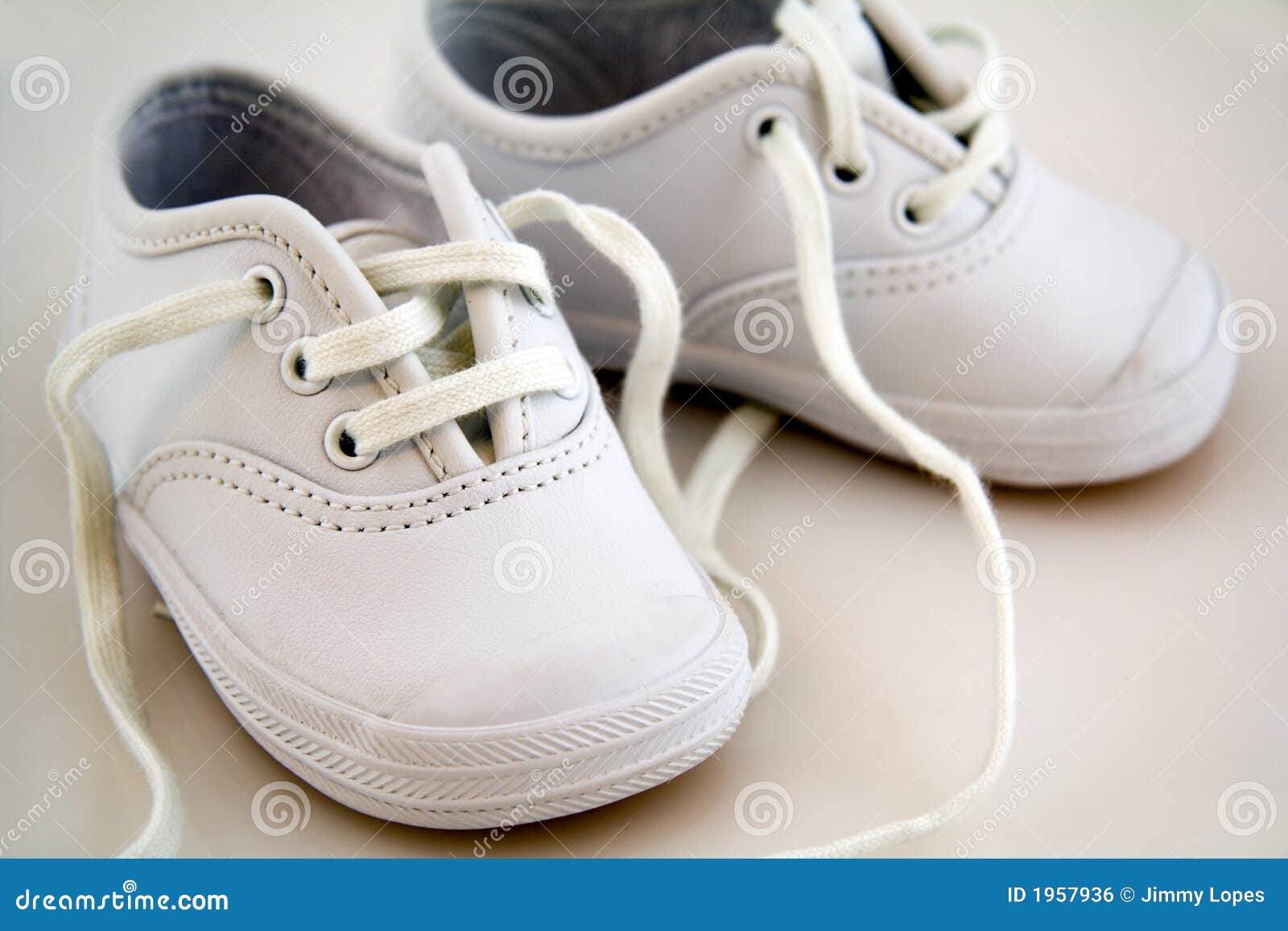 White Little Baby Shoes Royalty Free Stock Image - Image: 1957936