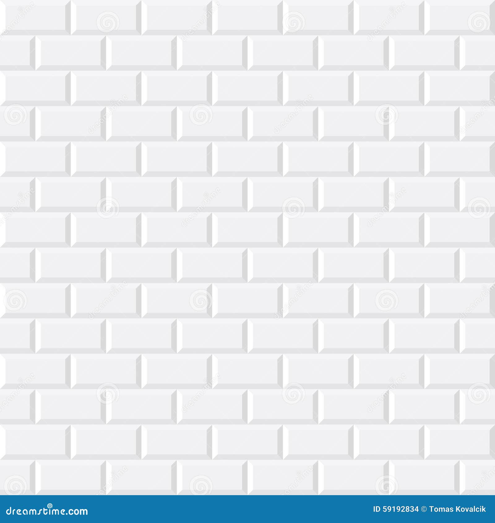 White Tiles, Ceramic Brick Stock Vector Image 59192834