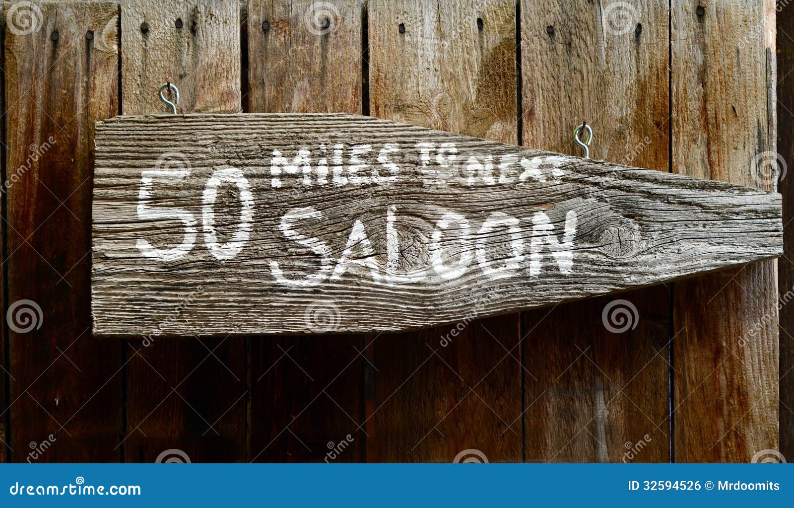 Old Wild West Saloon Sign