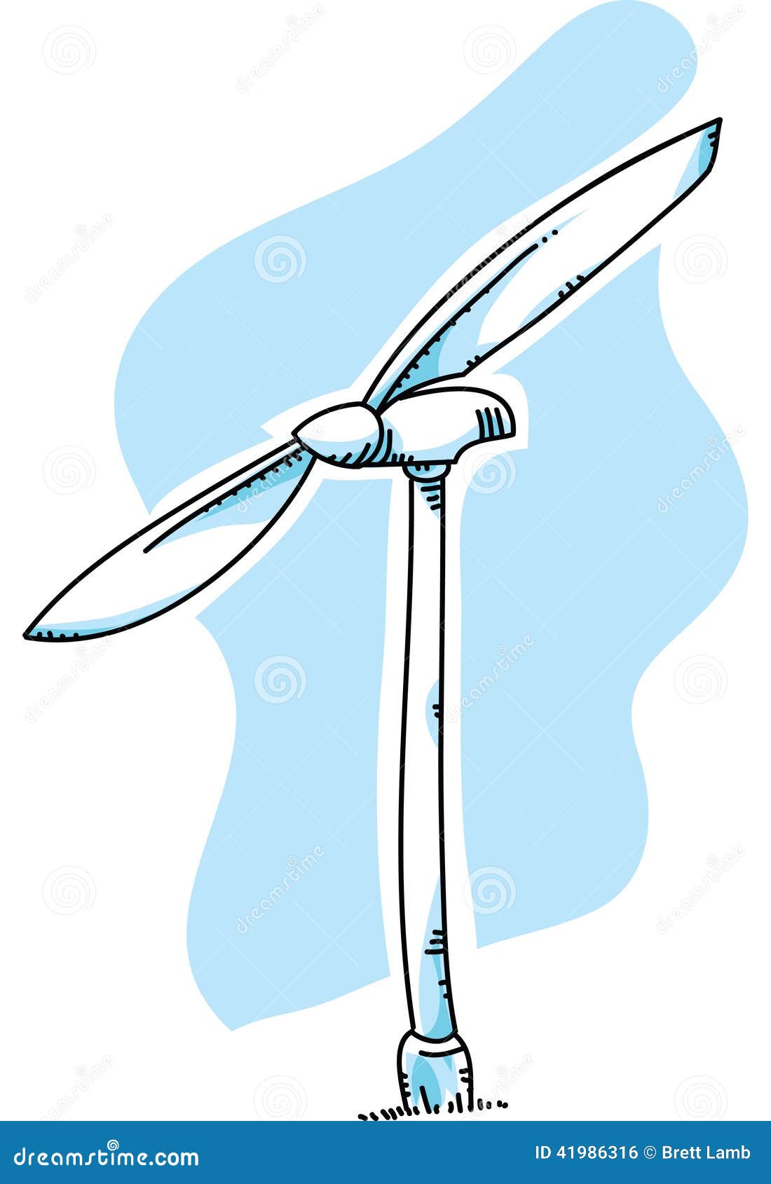 Wind Turbine Stock Illustration - Image: 41986316