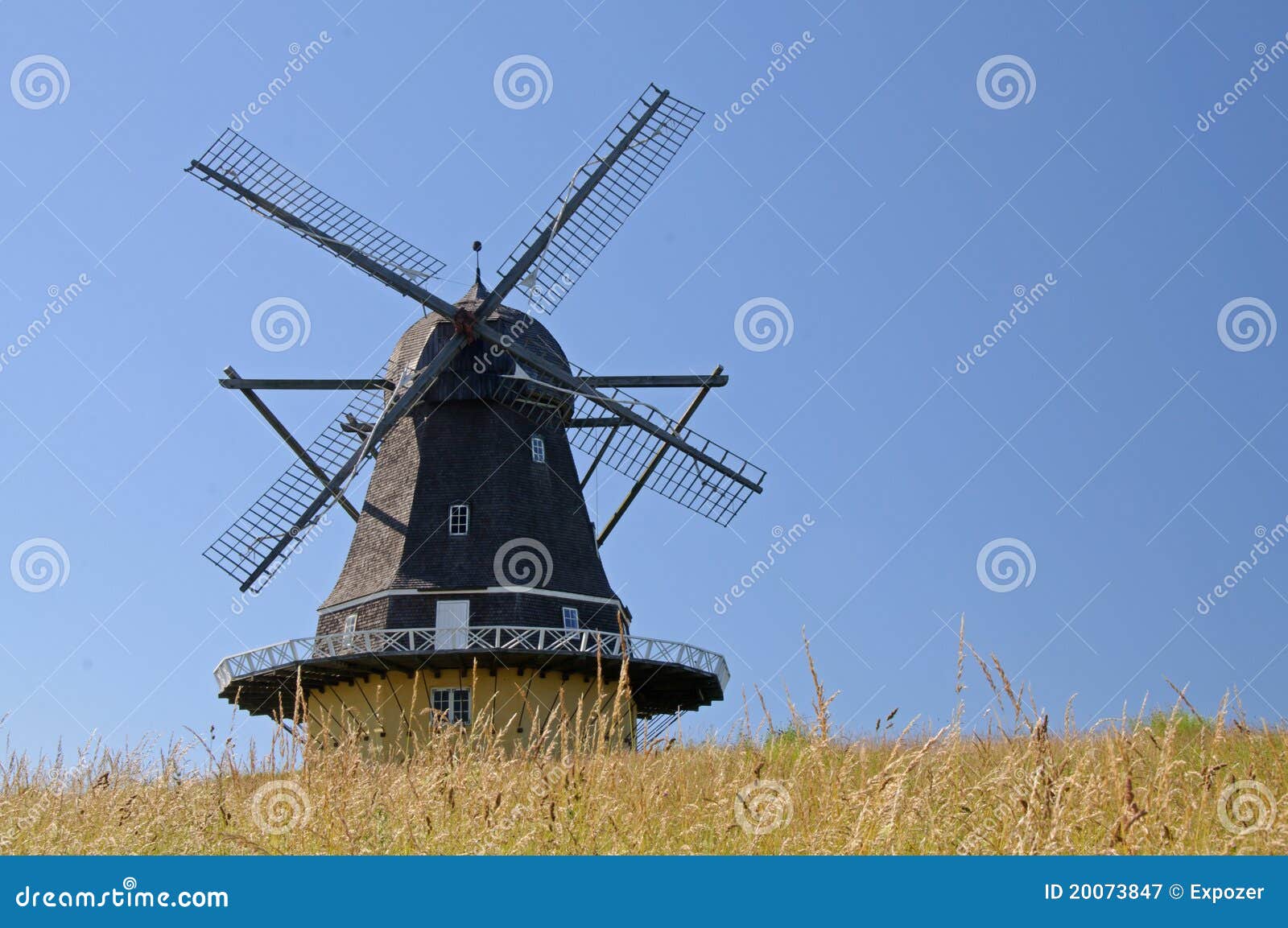 Dutch windmill placed in Denmark. Mill was build in 1852.