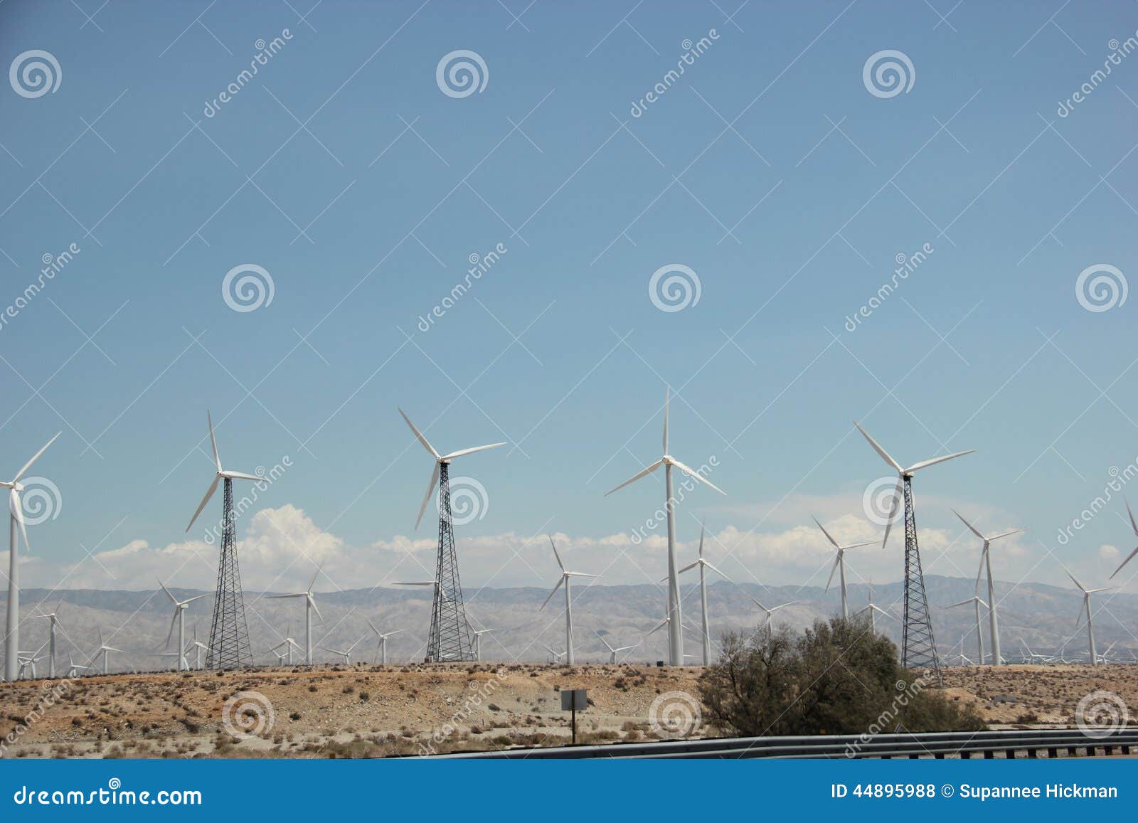 Windmill Generating Electricity for People in Southern California.