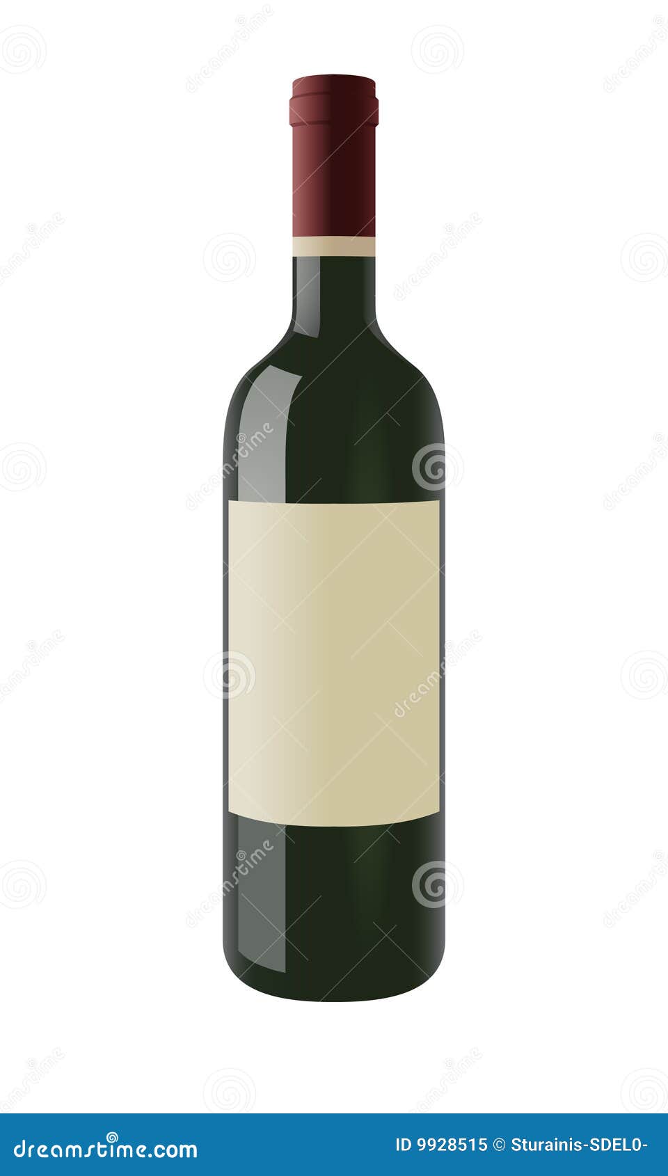 Royalty Free Stock Photo: Wine bottle with a blank label