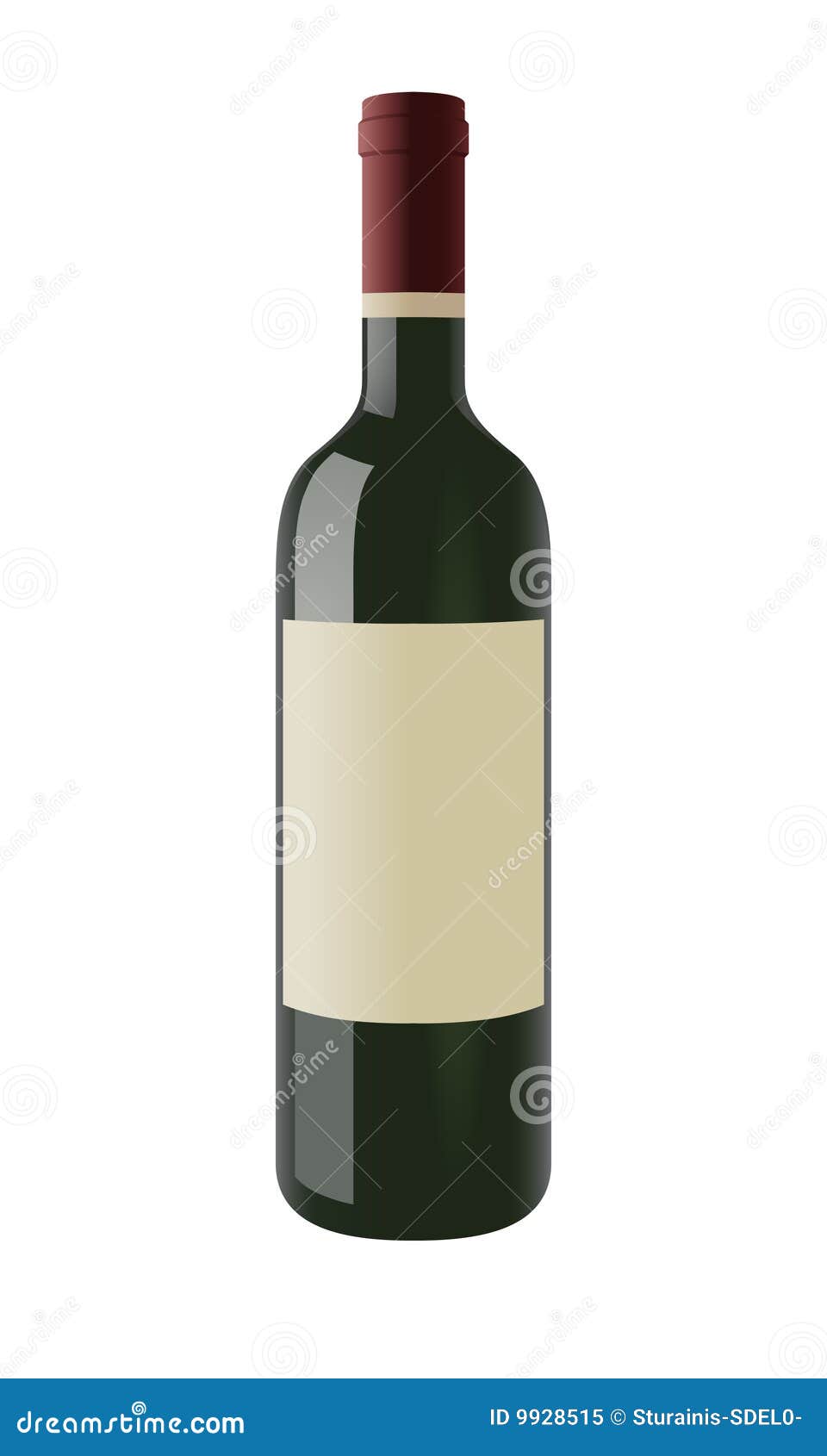 Royalty Free Stock Photo: Wine bottle with a blank label Royalty Free Stock Photo: Wine bottle with a blank label