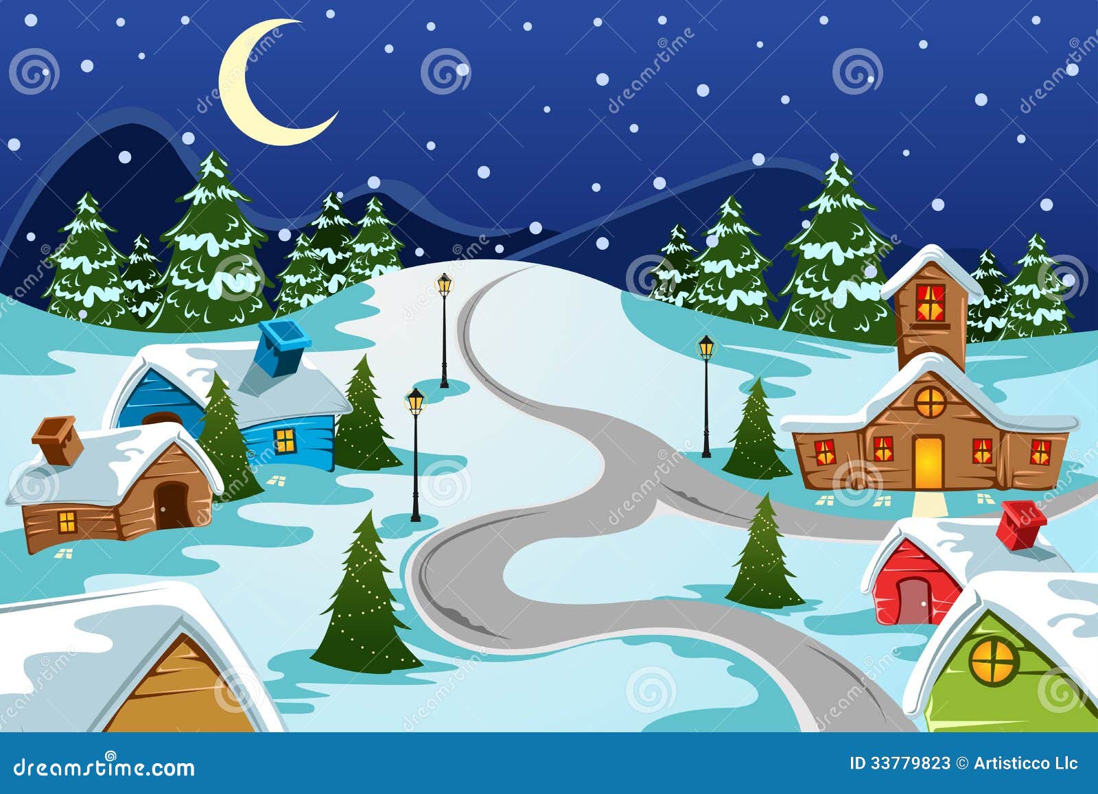 santa's village clipart - photo #30