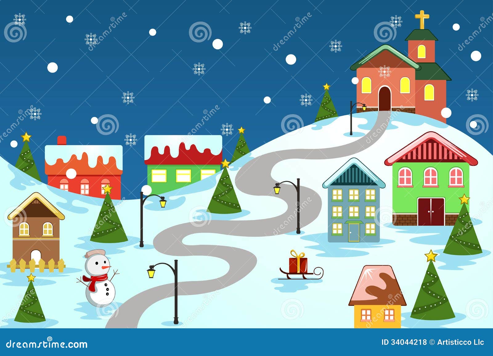 santa's village clipart - photo #13