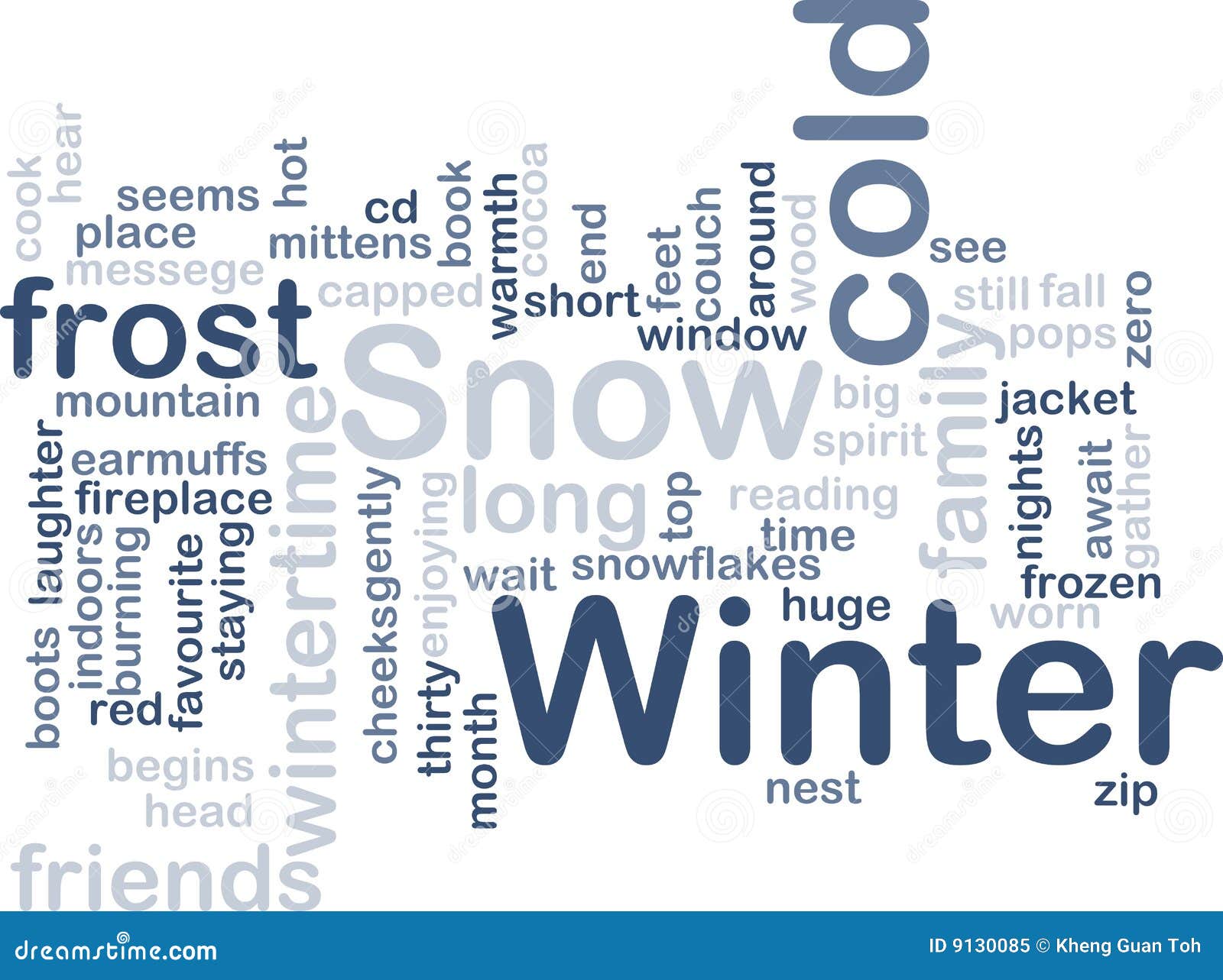 Winter Wordcloud Royalty Free Stock Photo Image 9130085