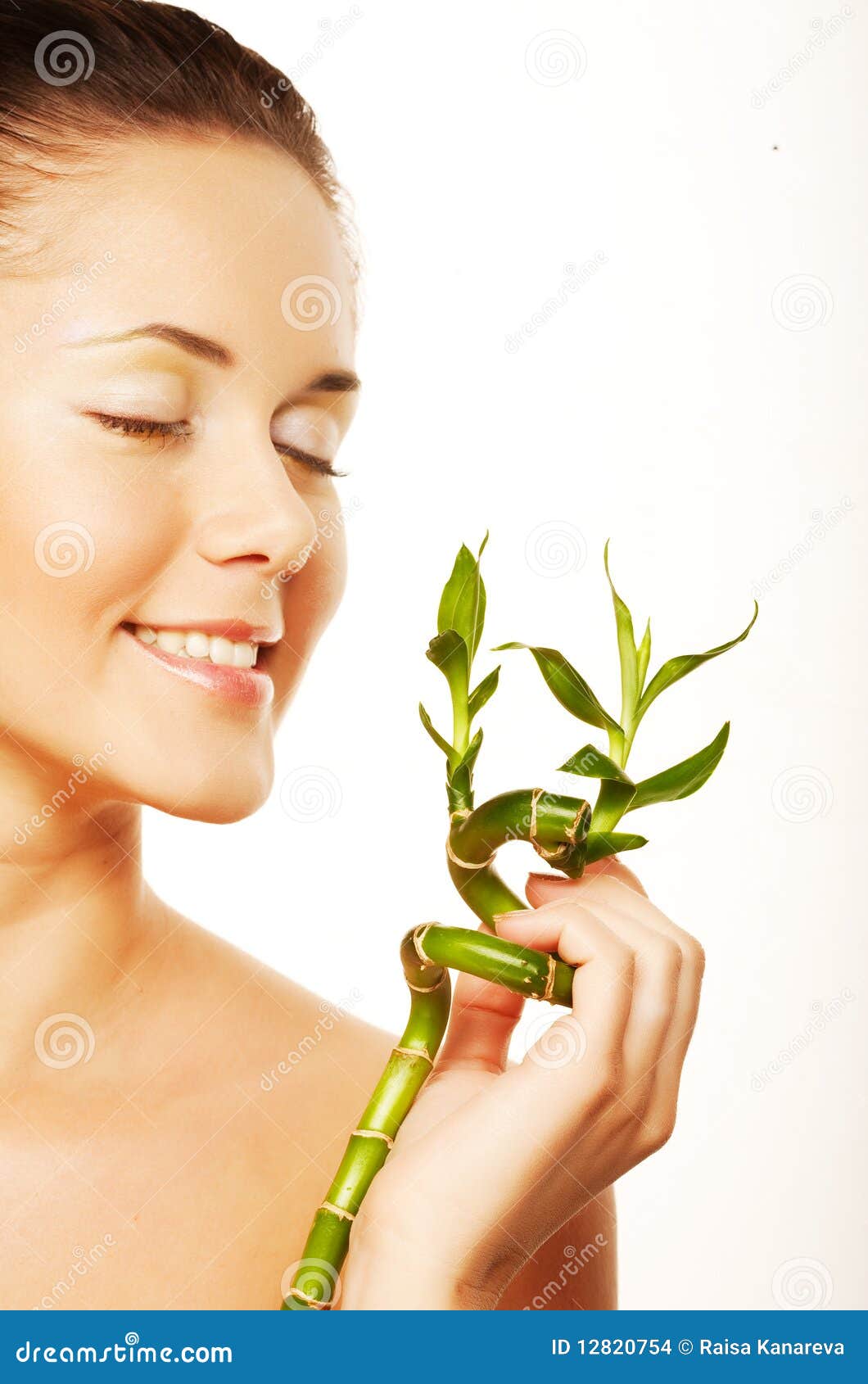 Woman With Bamboo Stock Photo Image Of Beauty Human 12820754
