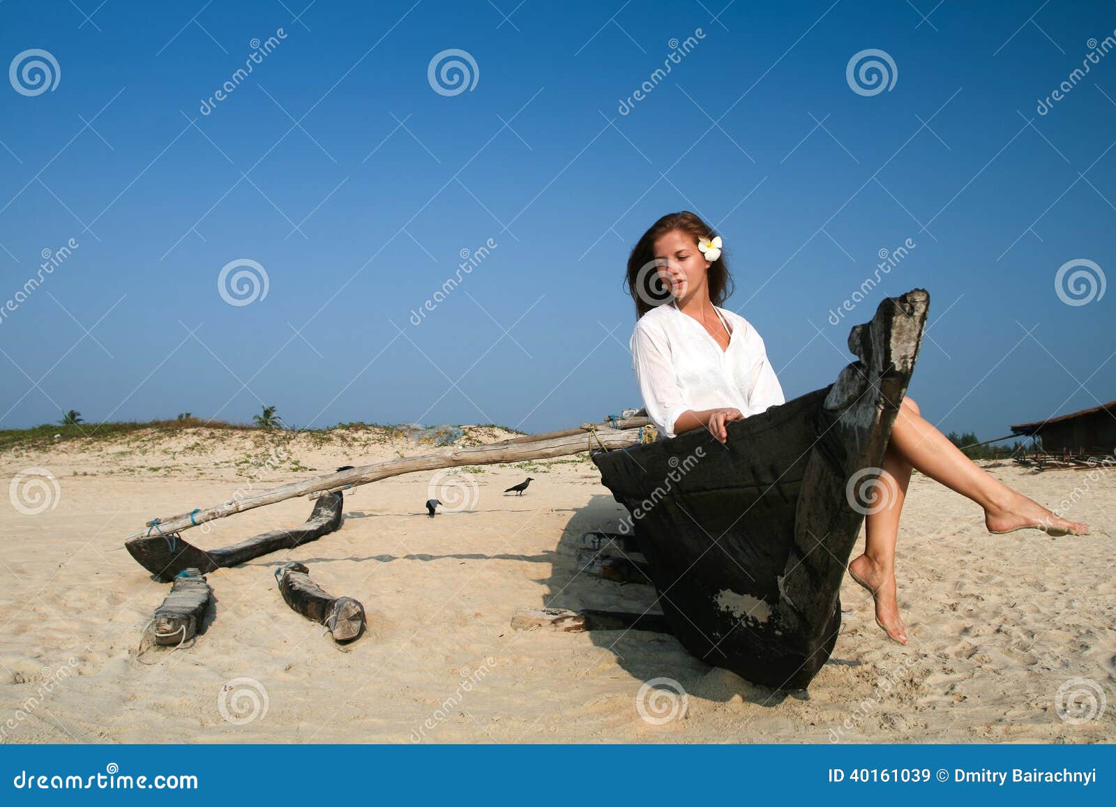 Woman In Boat Stock Photo - Image: 40161039
