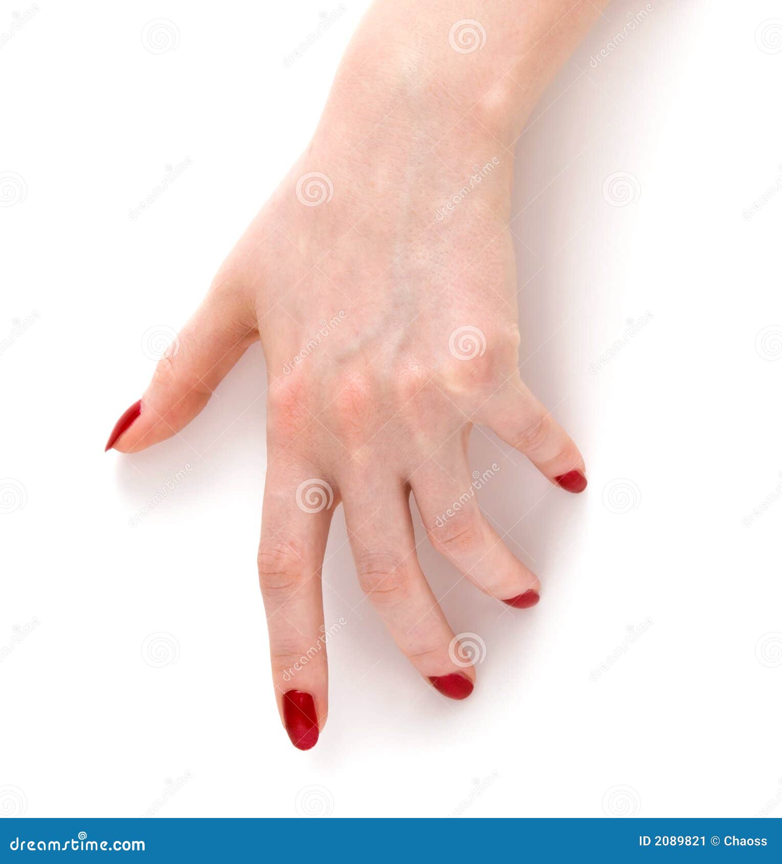 Woman Hand With Red Nails Stock Image - Image: 2089821
