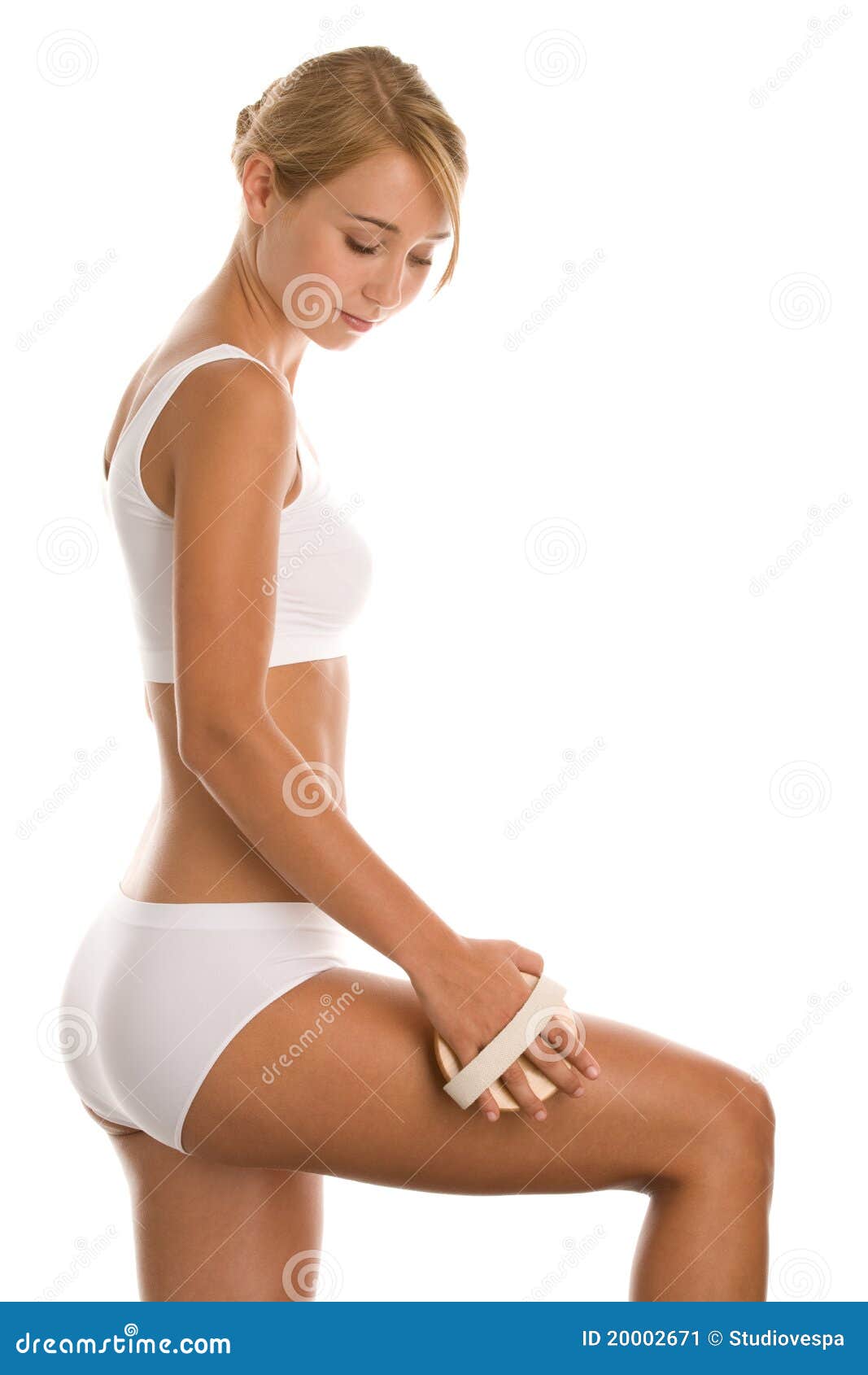 Woman Massaging Her Leg Stock Image Image 20002671