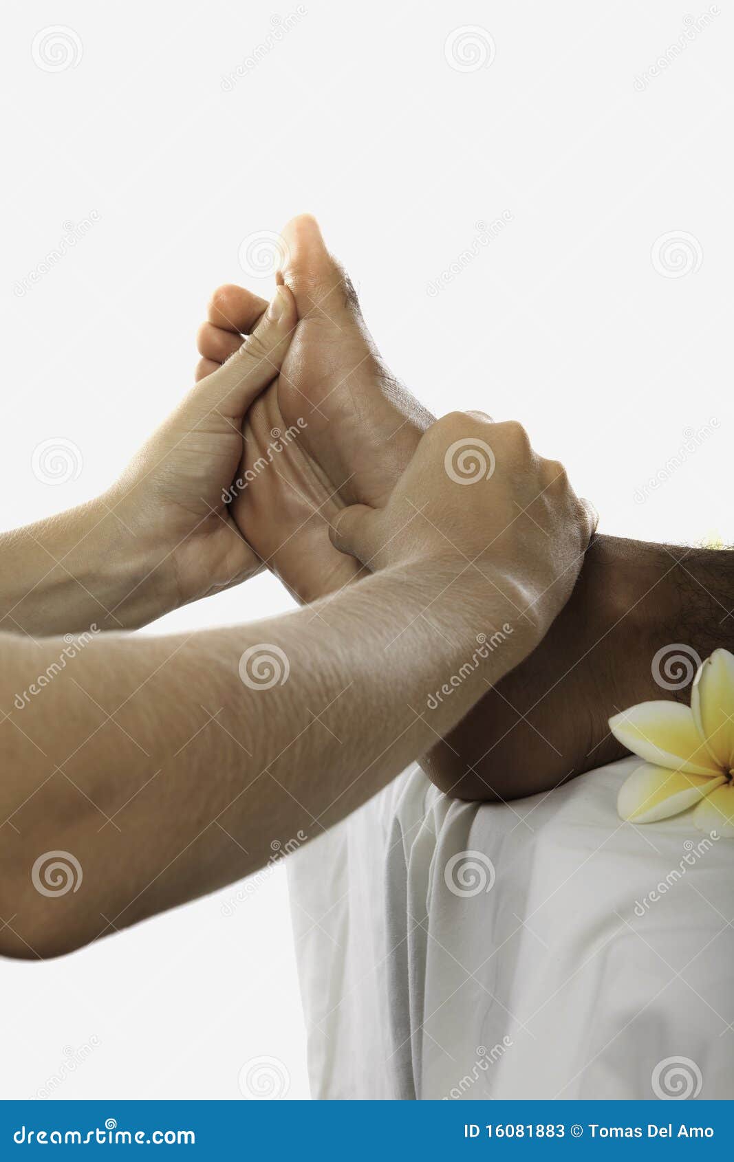 Woman Massaging A Young Man Stock P