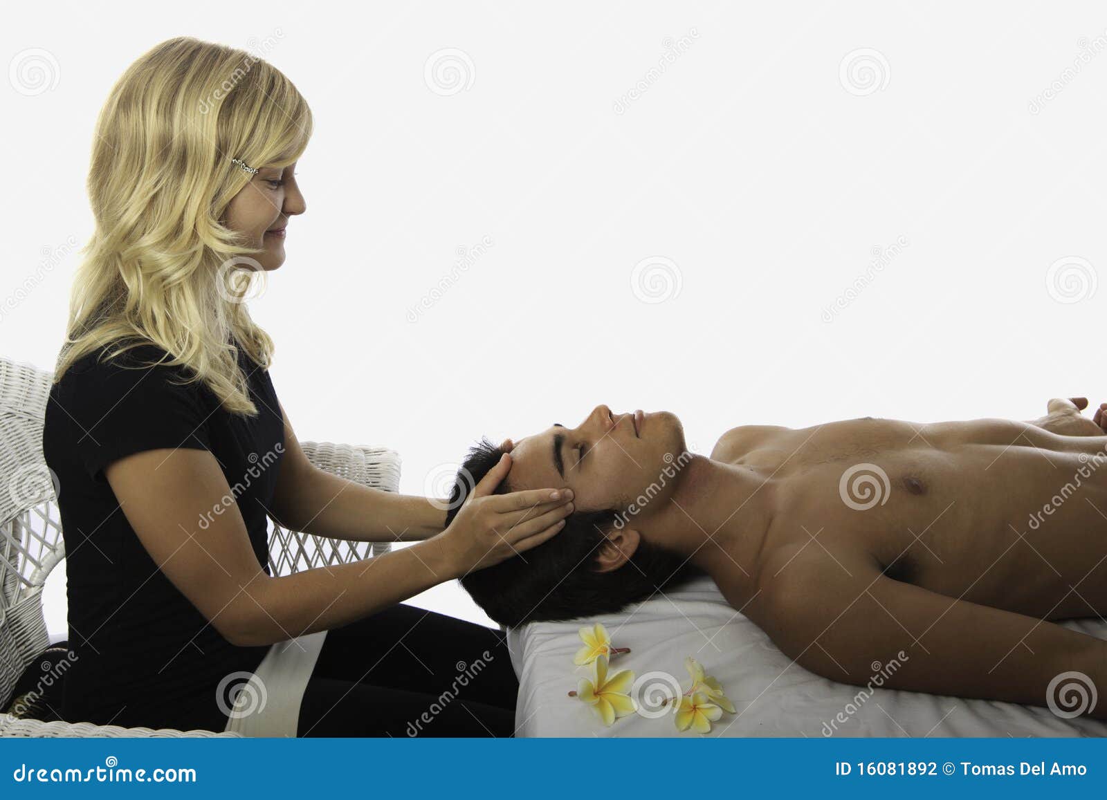 Woman Massaging A Young Man Stock Photography Image 16081892