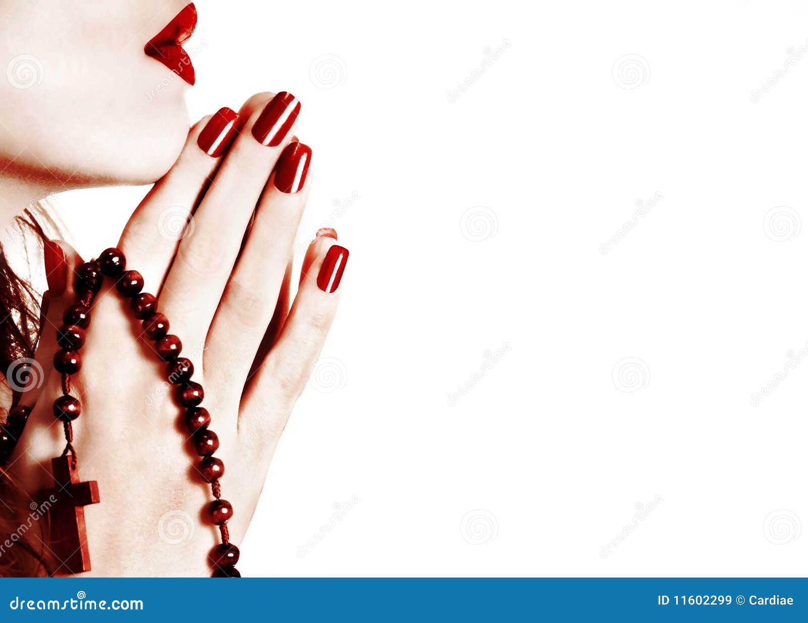 Woman Praying With Rosary Royalty Free Stock Images - Image: 11602299
