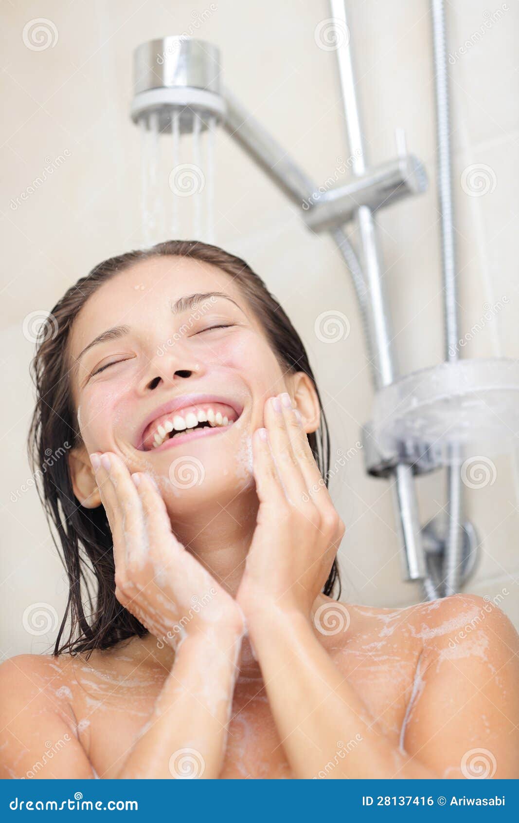 Asian Woman In Shower 14