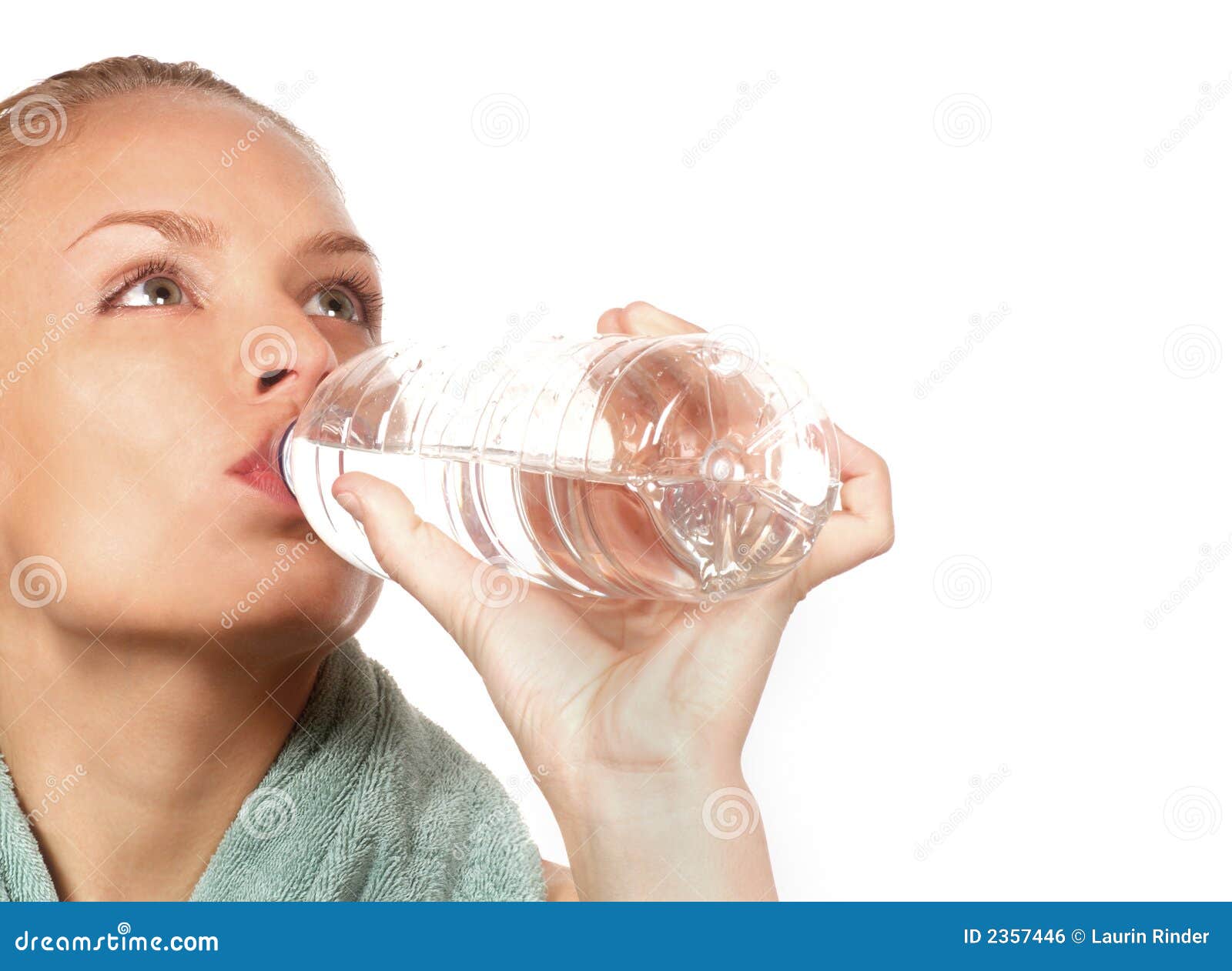 Woman And Water Bottle Royalty Free Stock Image - Image: 2357446