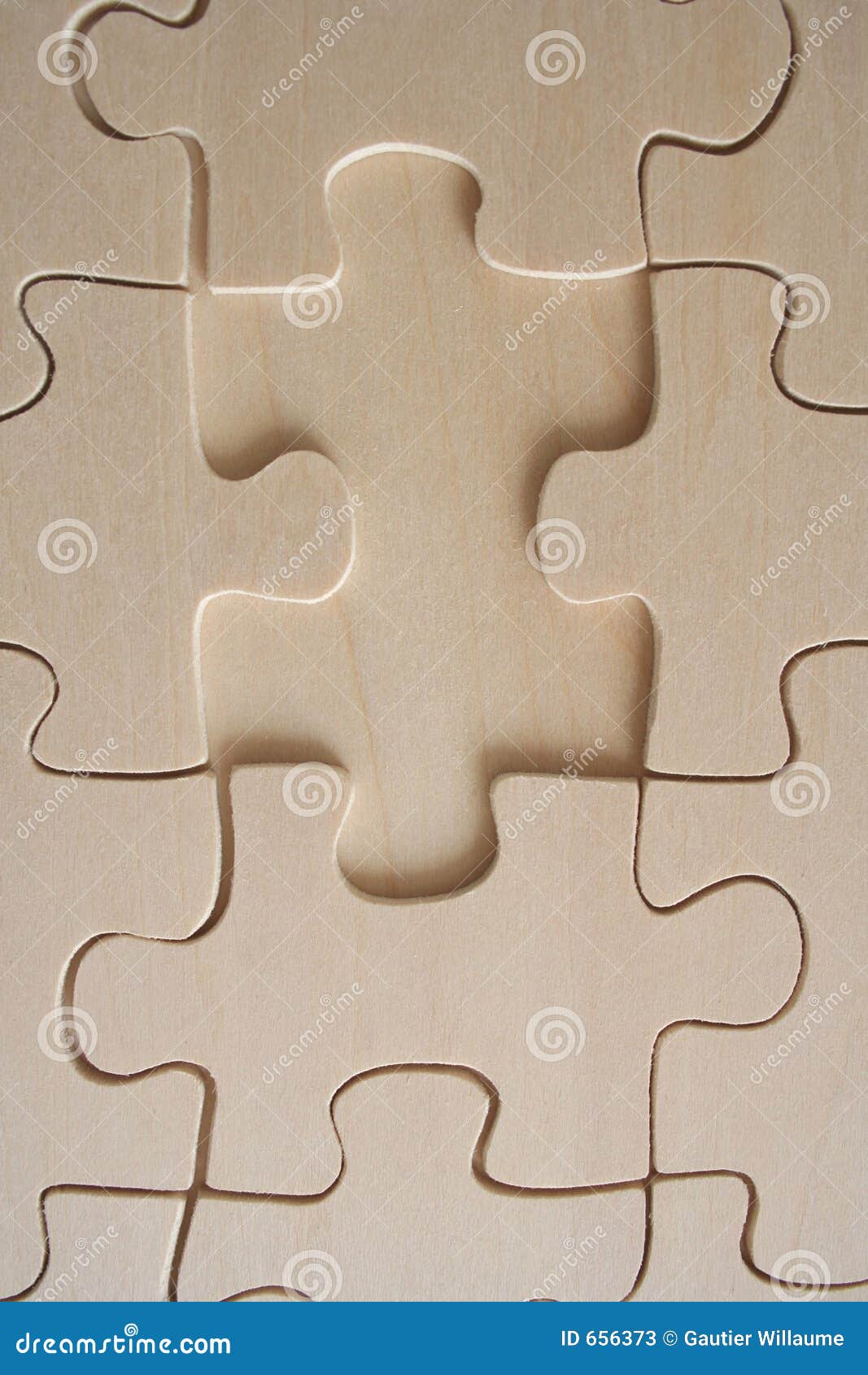 Wood jigsaw piece