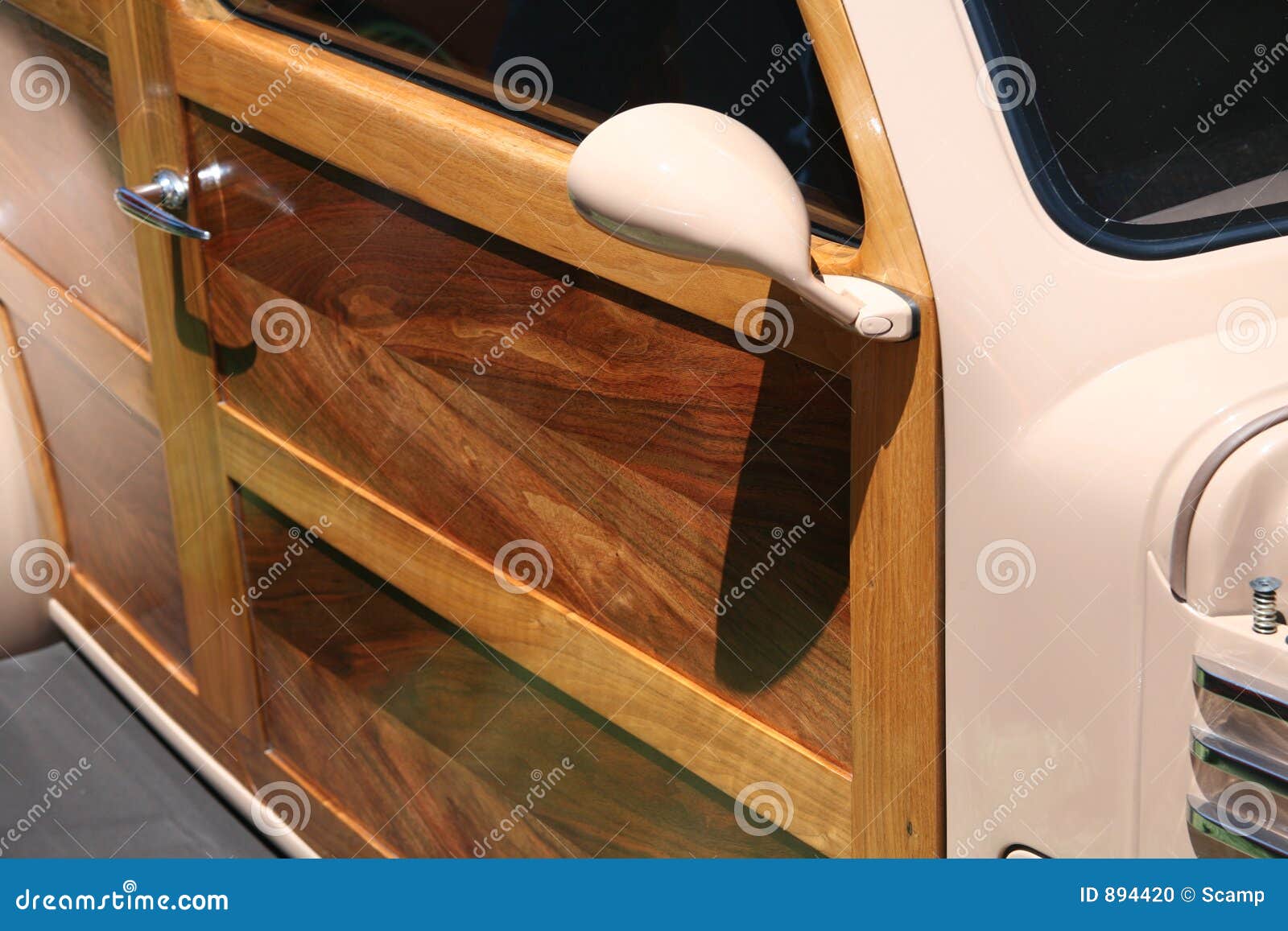 Wood Panel Door On Classic Sedan Car Stock Photo Image 894420