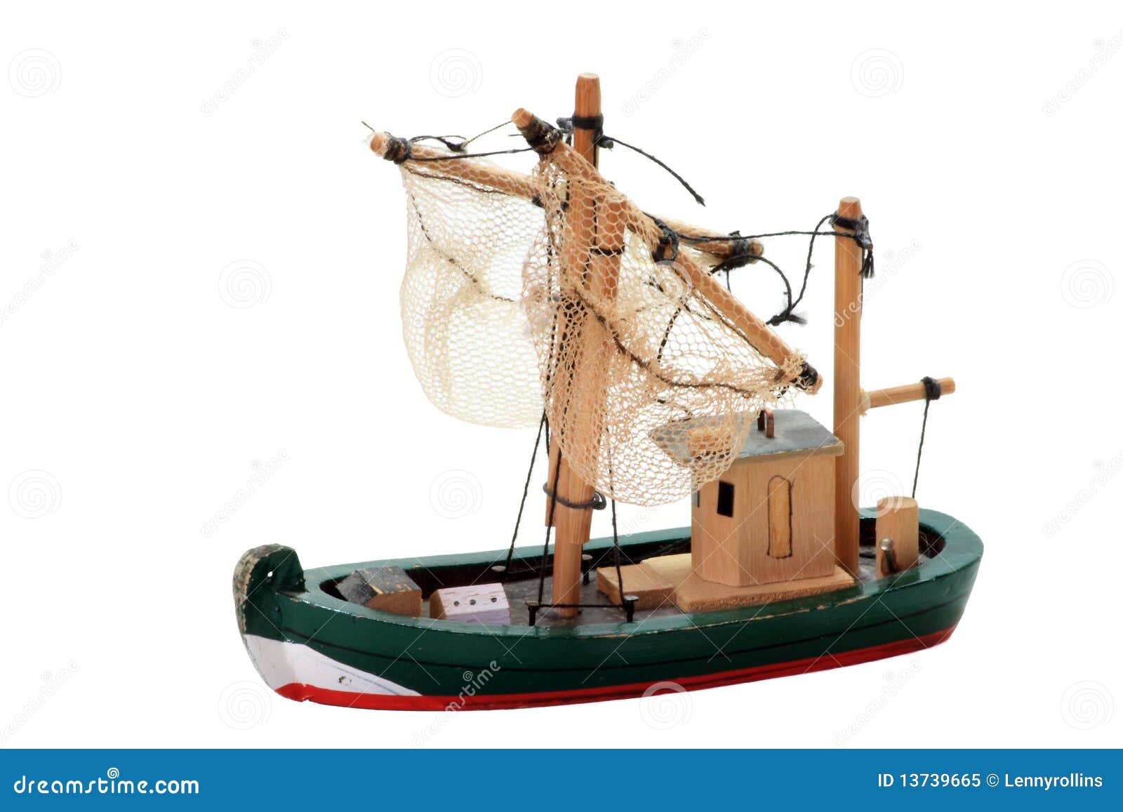 Wooden Fishing Boat Toy Royalty Free Stock Photo - Image: 13739665