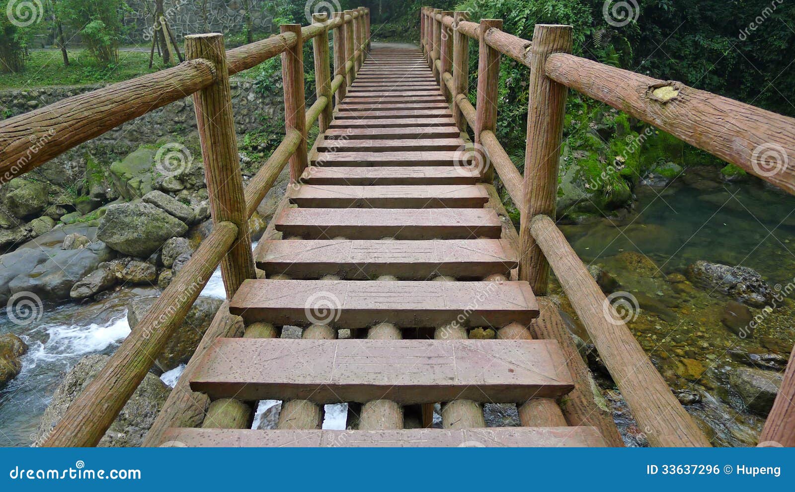 Wooden Footbridge Royalty Free Stock Image - Image: 33637296