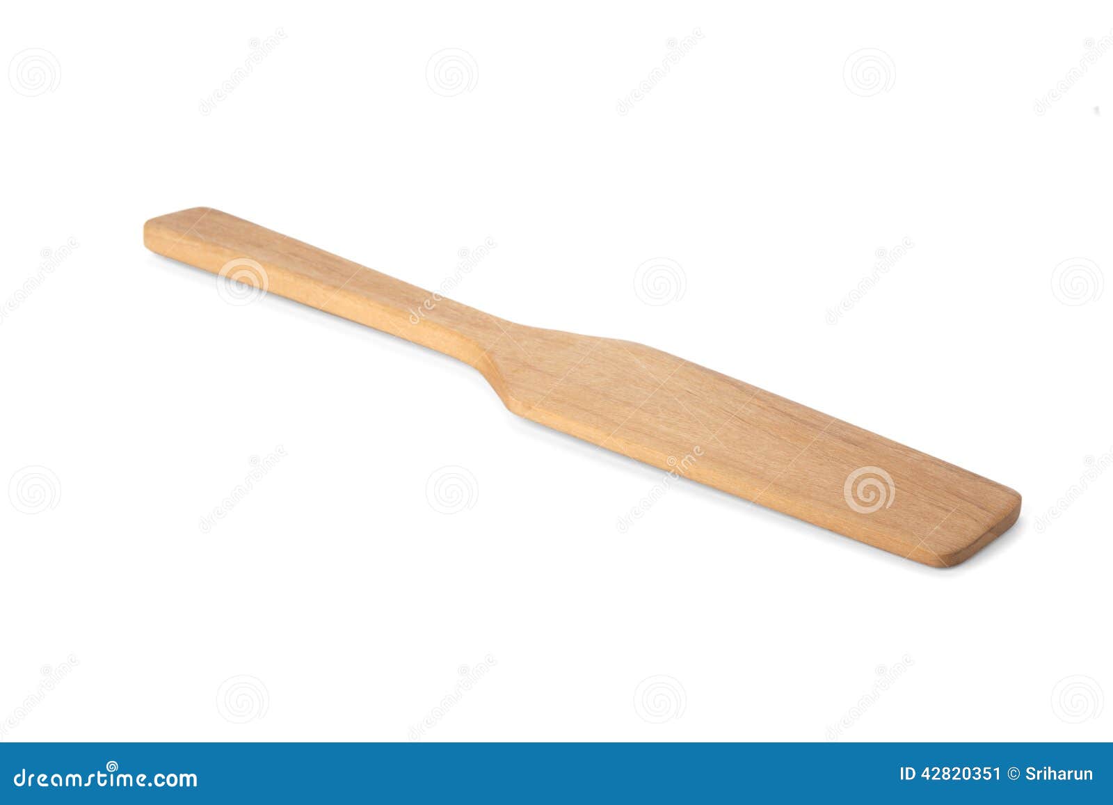 Wooden kitchen utensil isolated on white background with path.