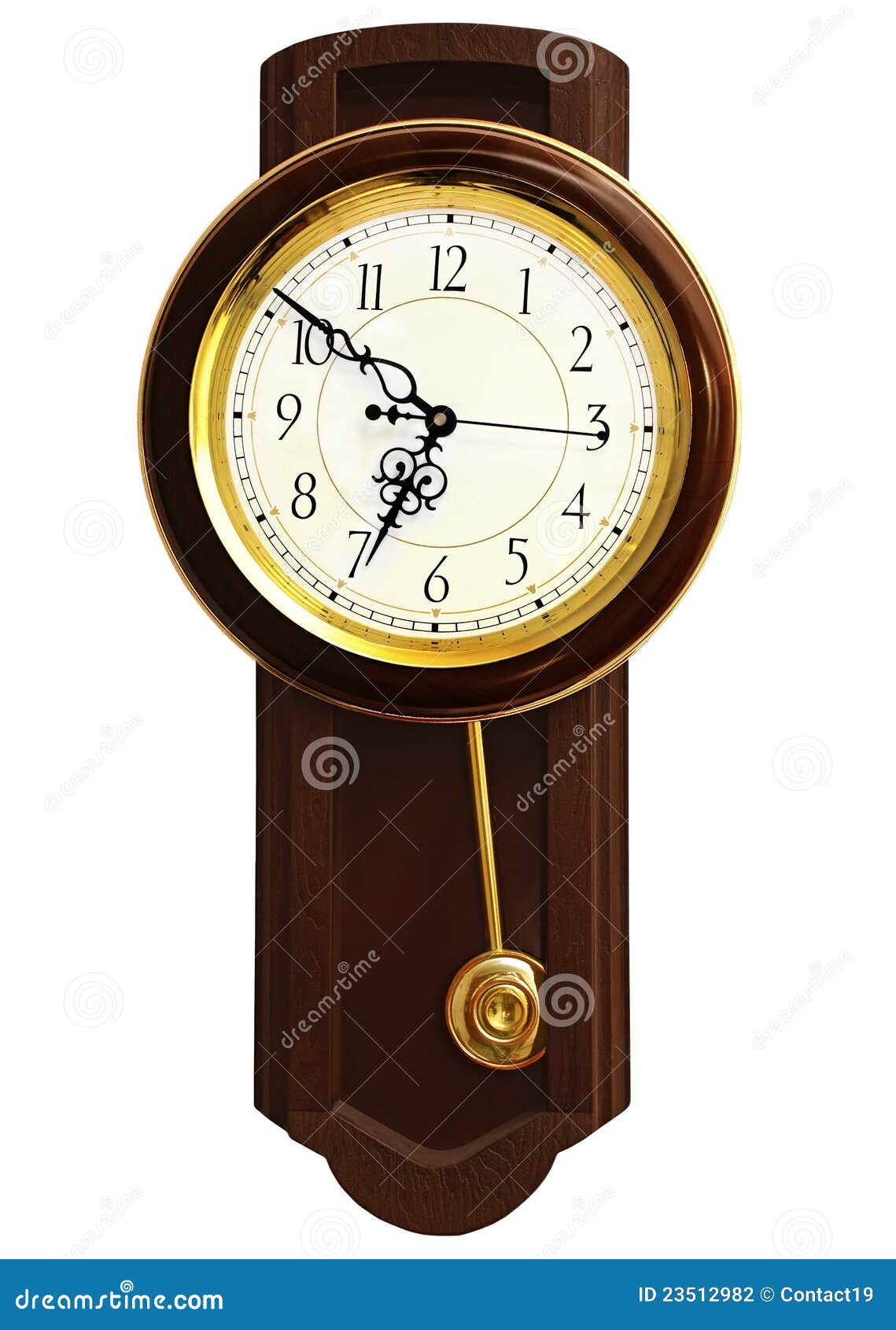 Wooden Wall Clock Stock Photography - Image: 23512982