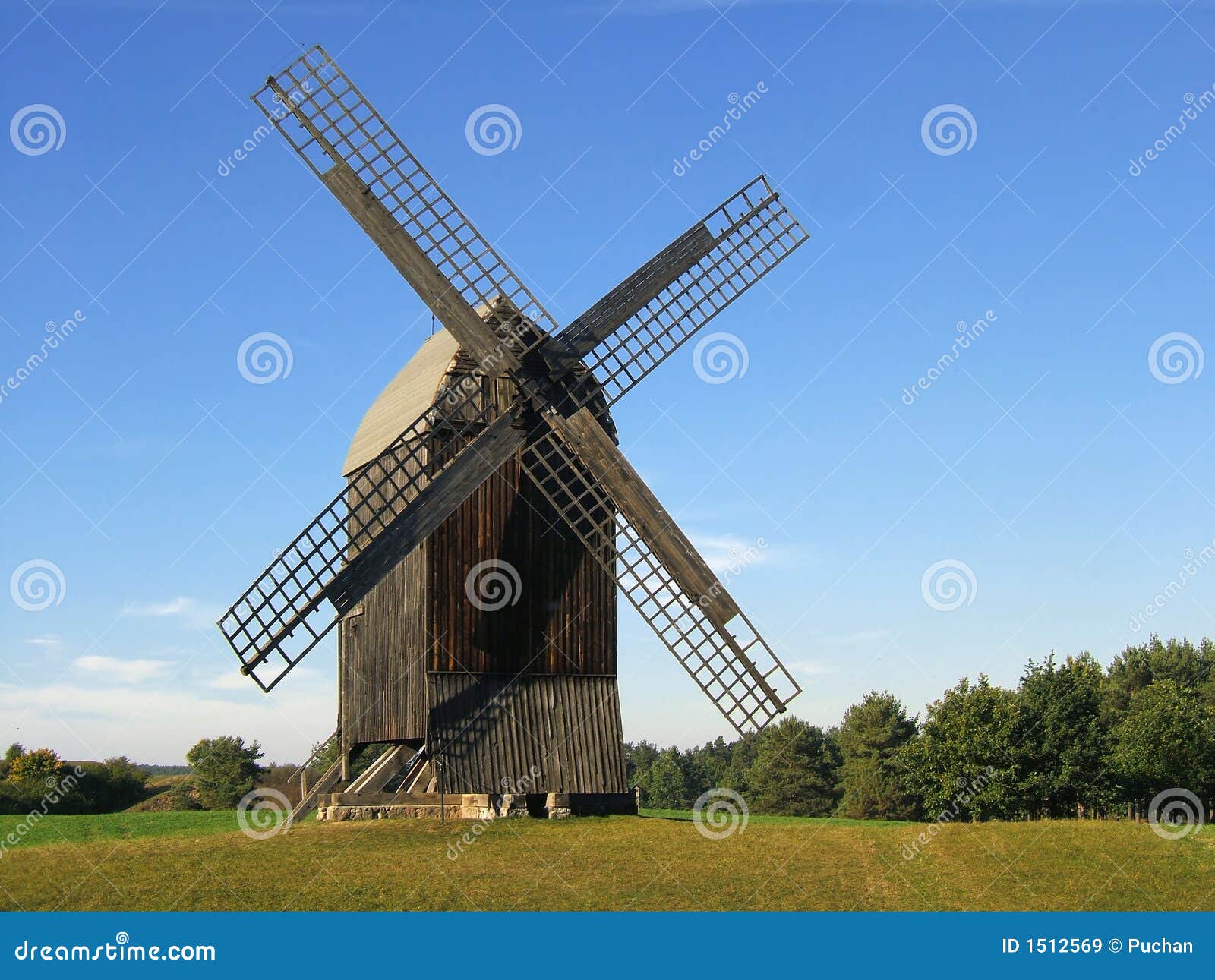 Old Wooden Windmills