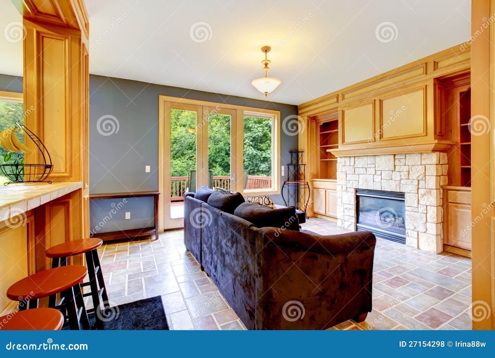 Blauwe bank woonkamer ~ artikill.com