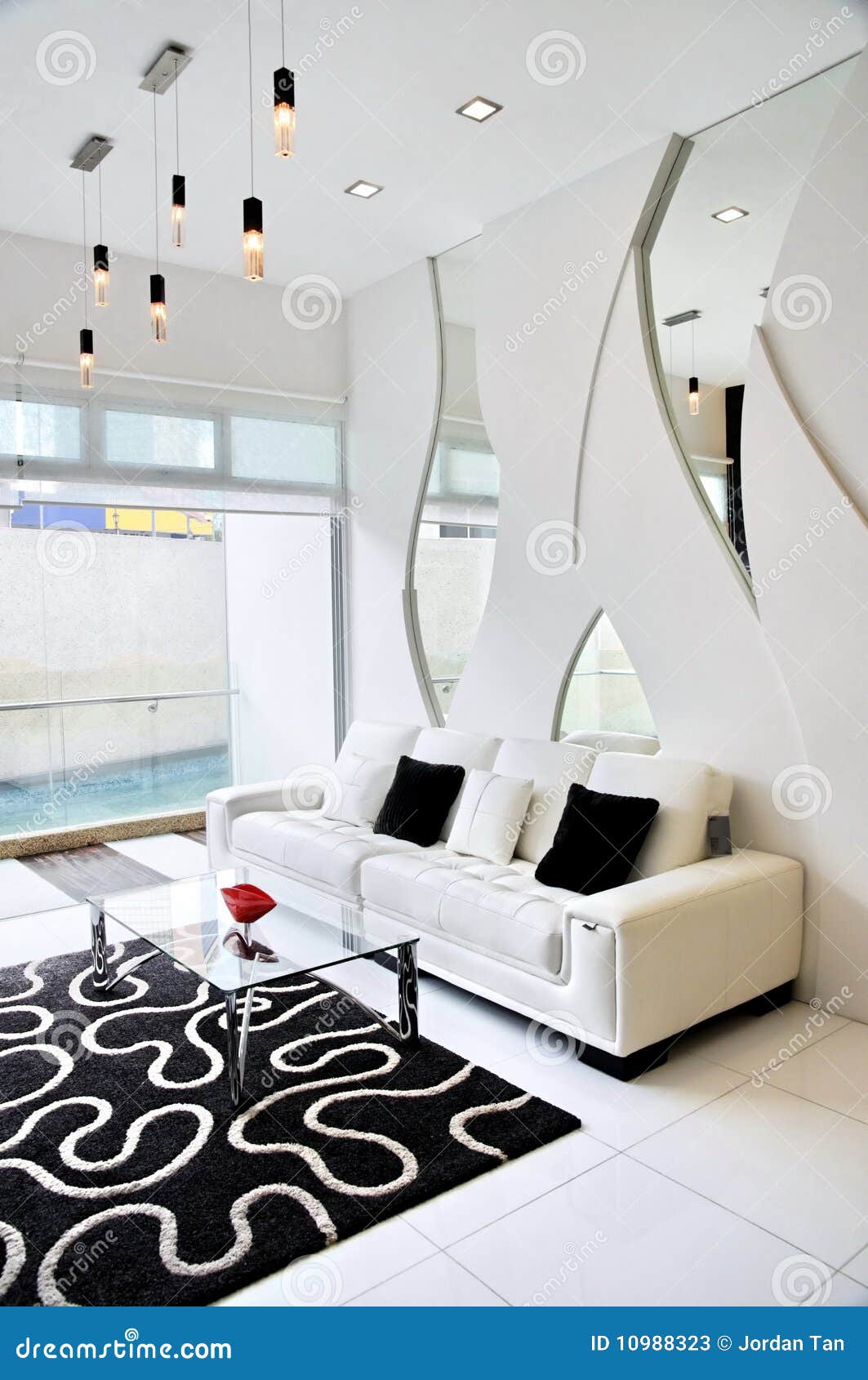 Woonkamer zwart wit rood ~ artikill.com