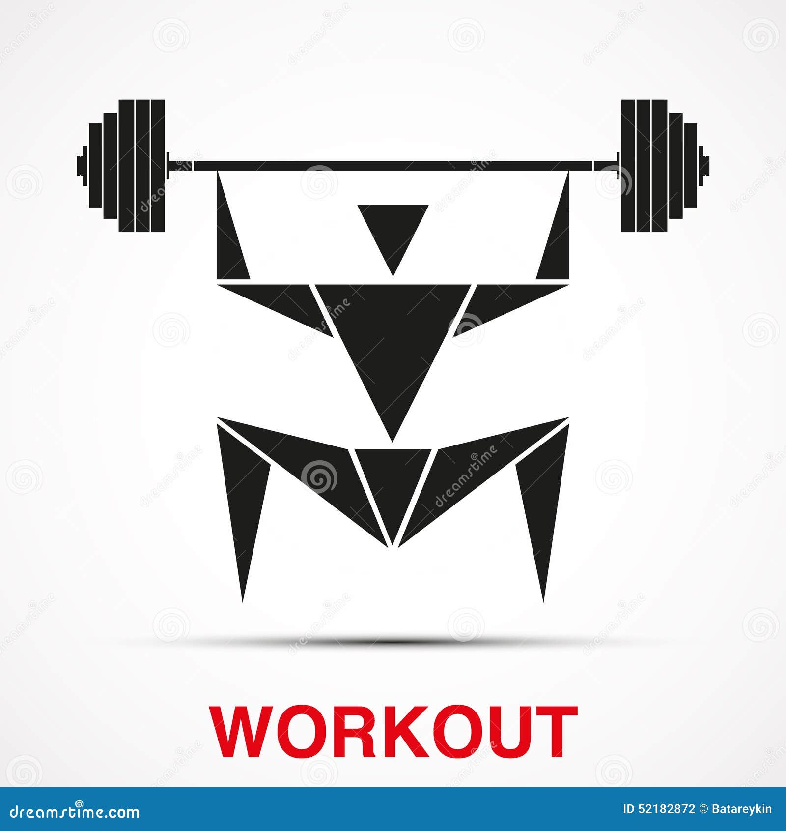 workout logo with triangle man vector stock vector workout logos
